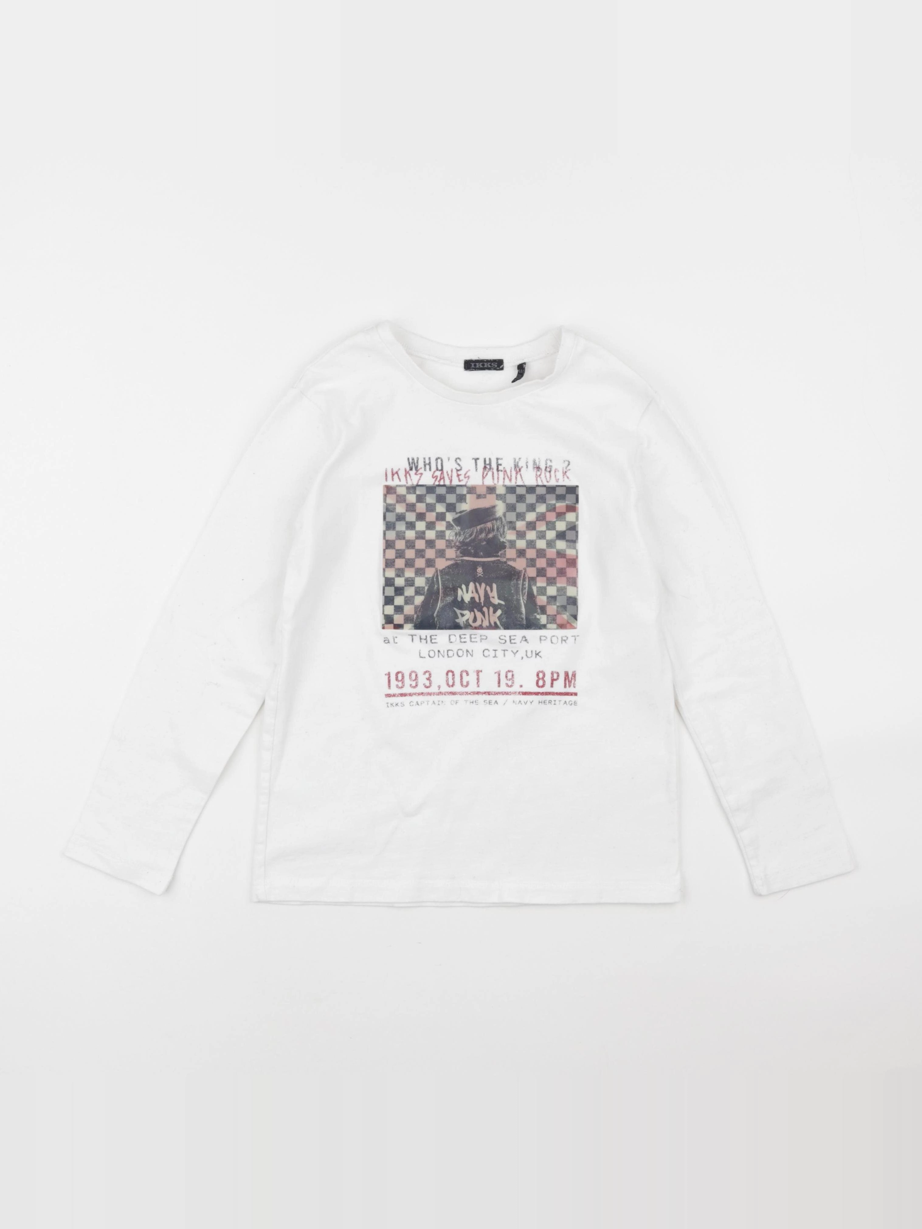 IKKS - tee-shirt blanc - 8 ans
