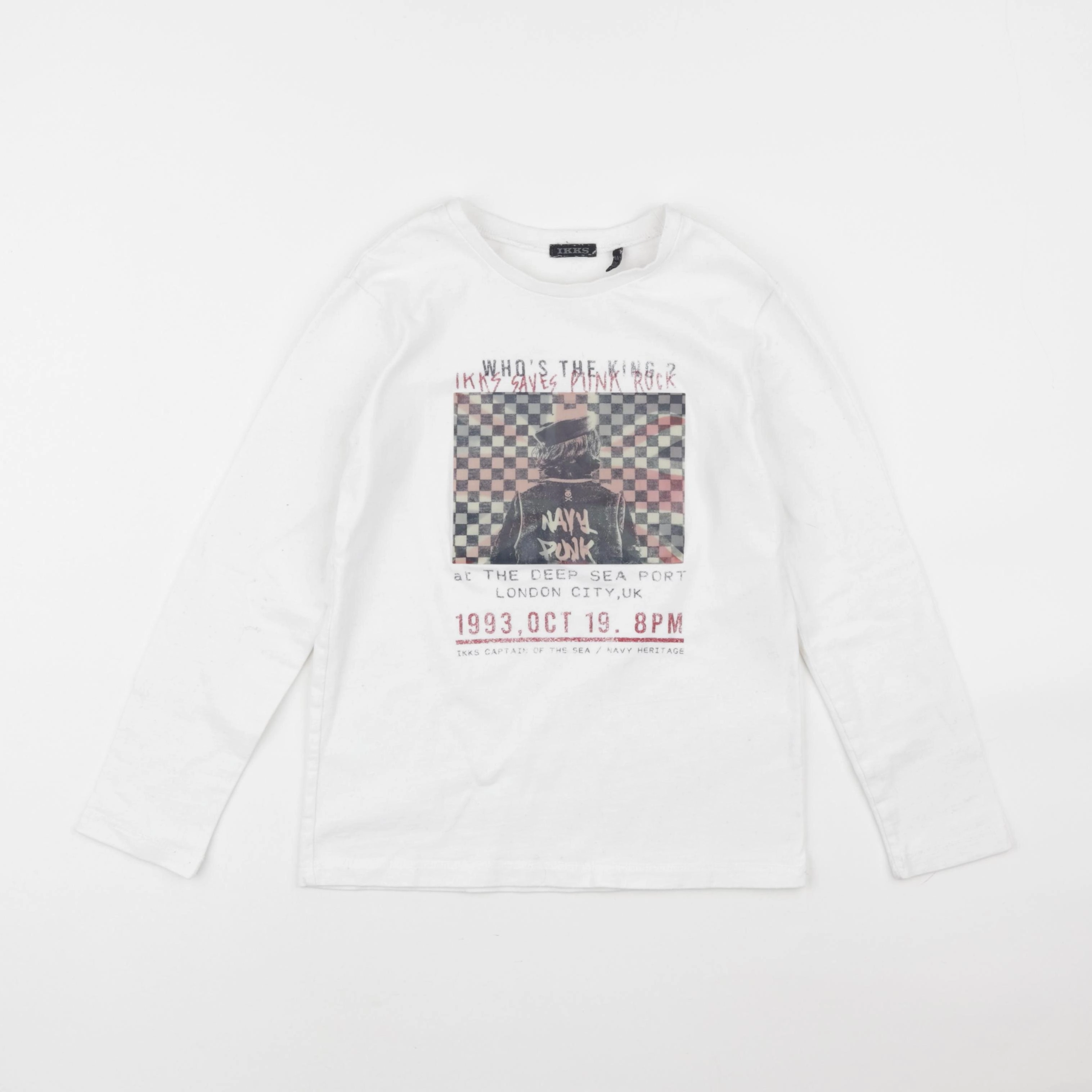 IKKS - tee-shirt blanc - 8 ans