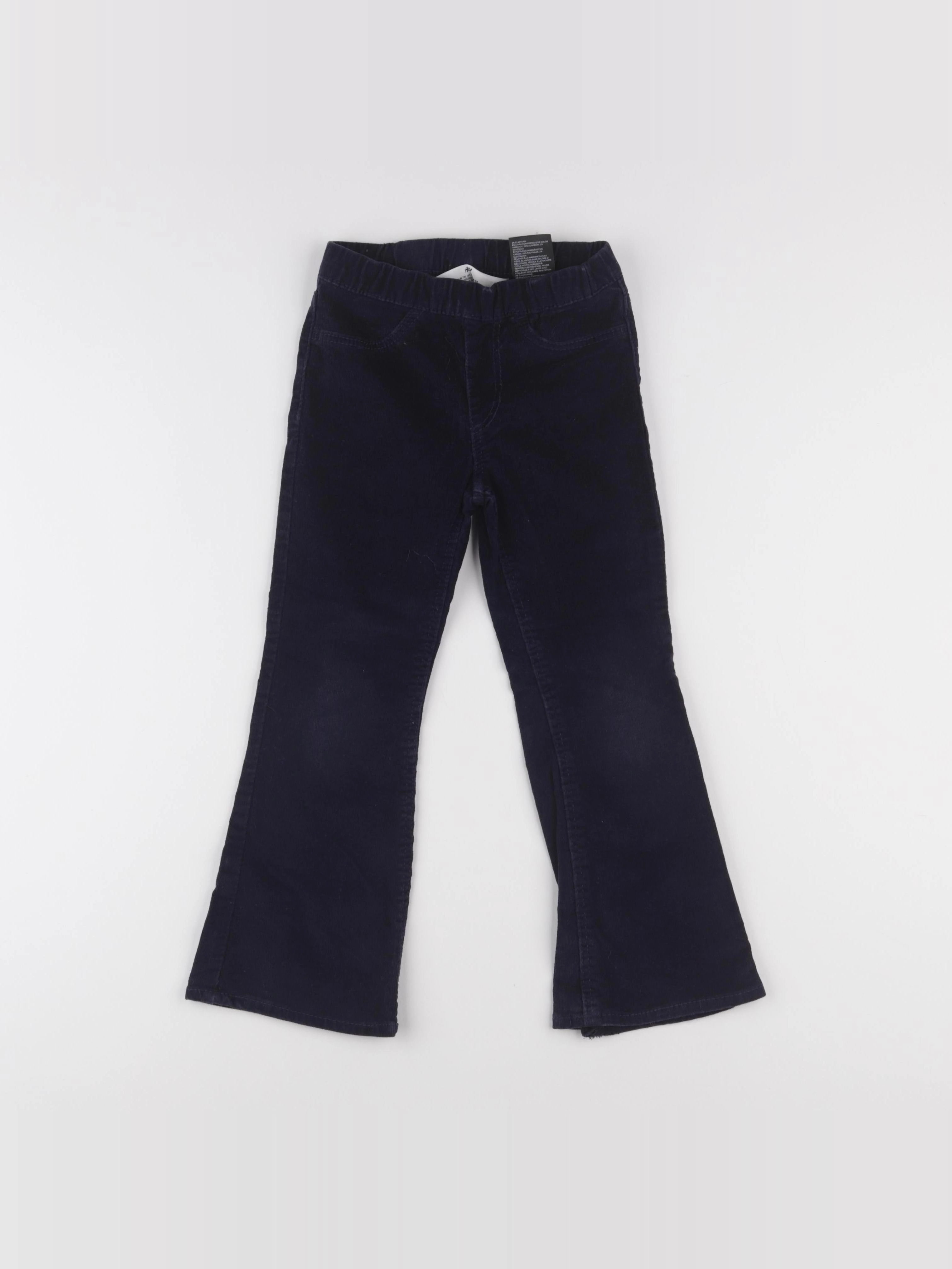 H&M - pantalon bleu - 4/5 ans