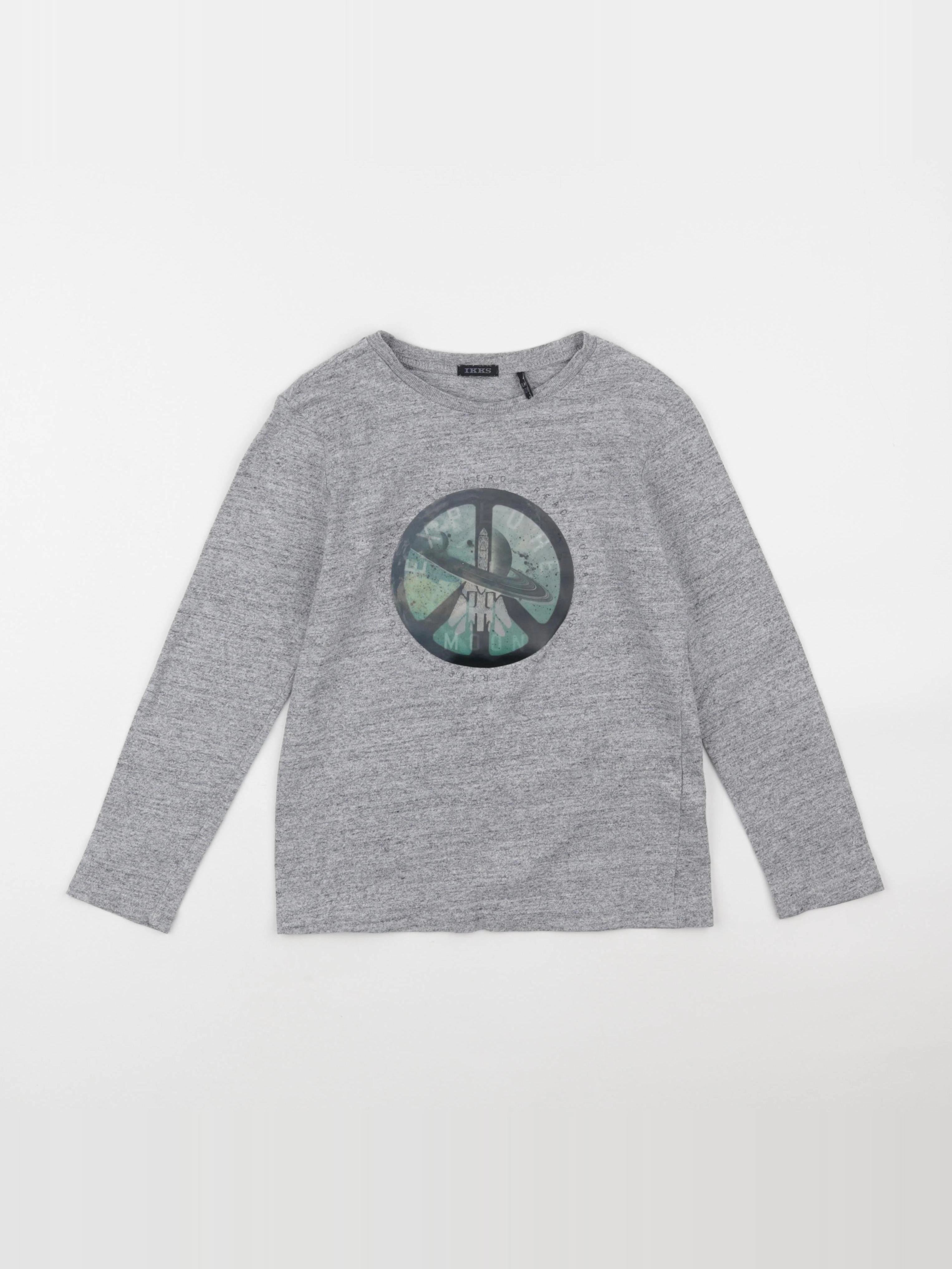 IKKS - tee-shirt gris - 8 ans
