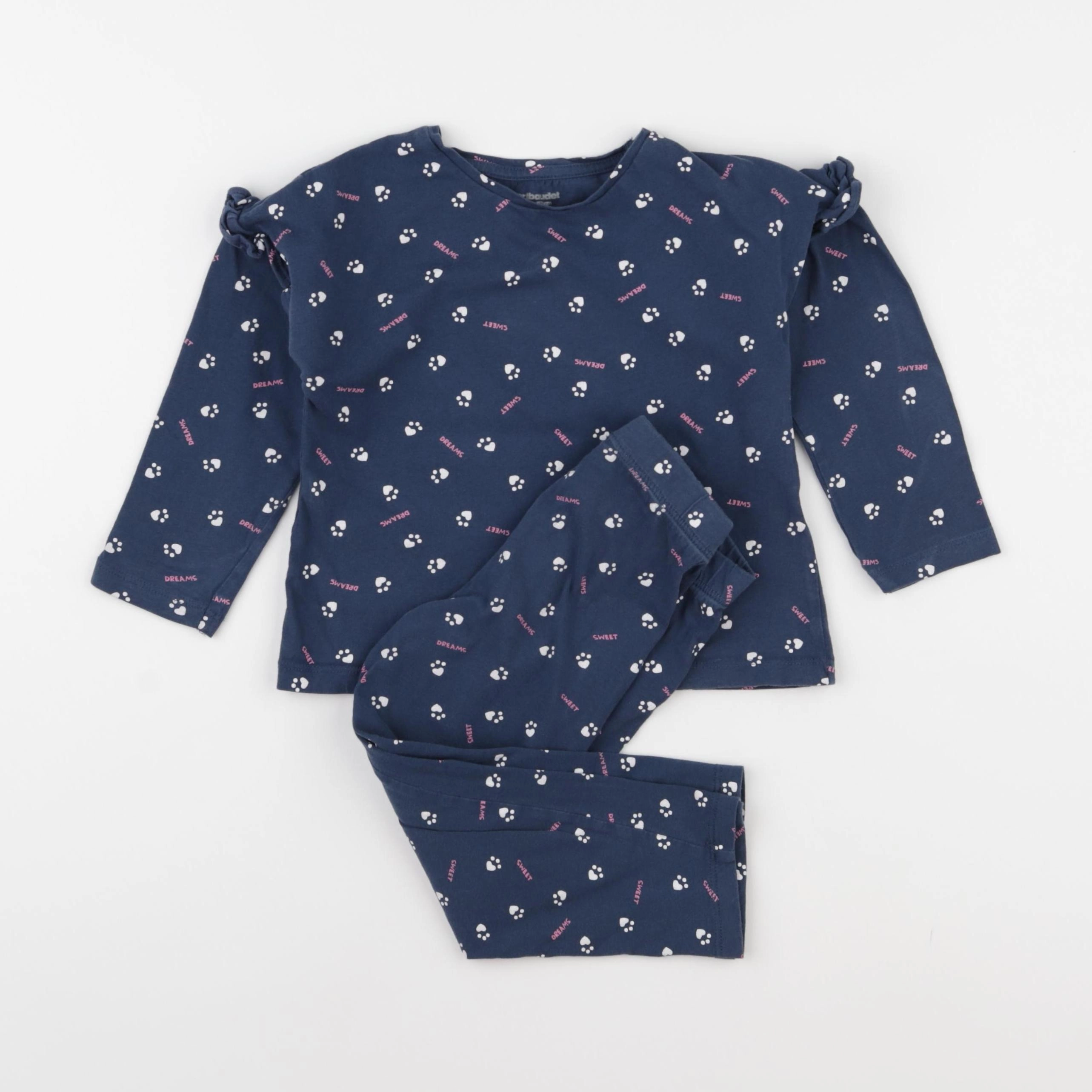 Vertbaudet - pyjama coton bleu - 3 ans