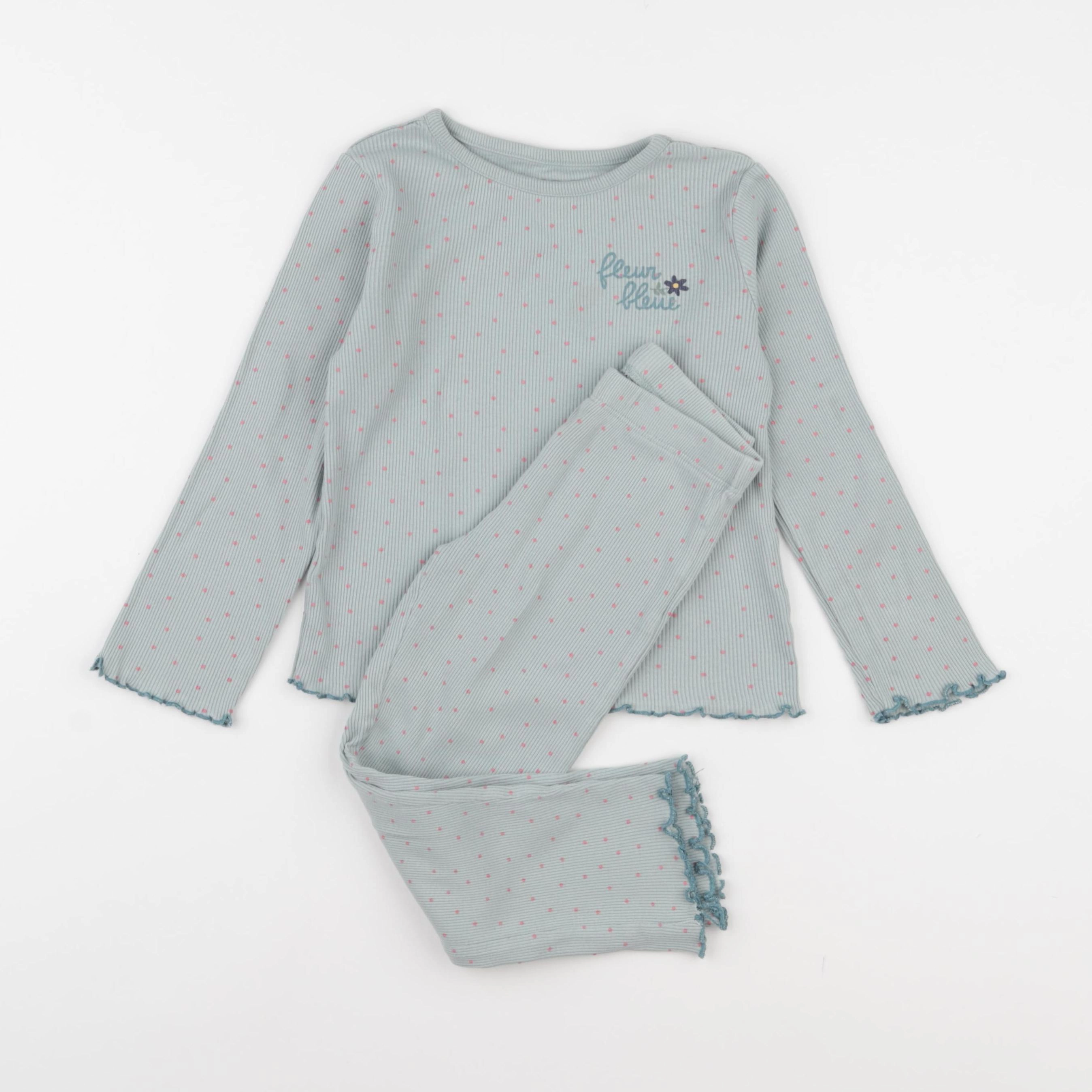 Vertbaudet - pyjama coton vert - 5 ans