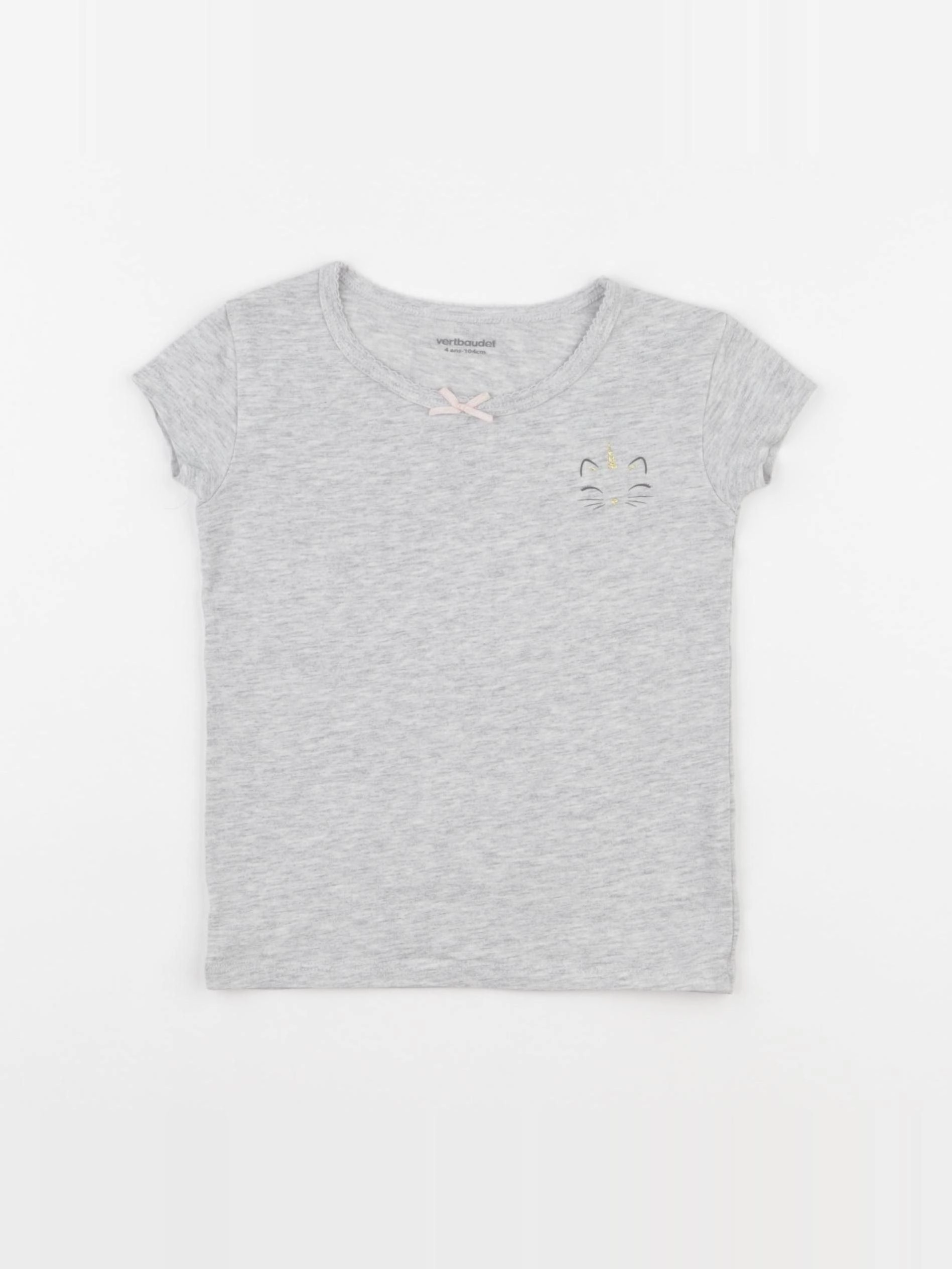Vertbaudet - maillot de corps gris - 4 ans