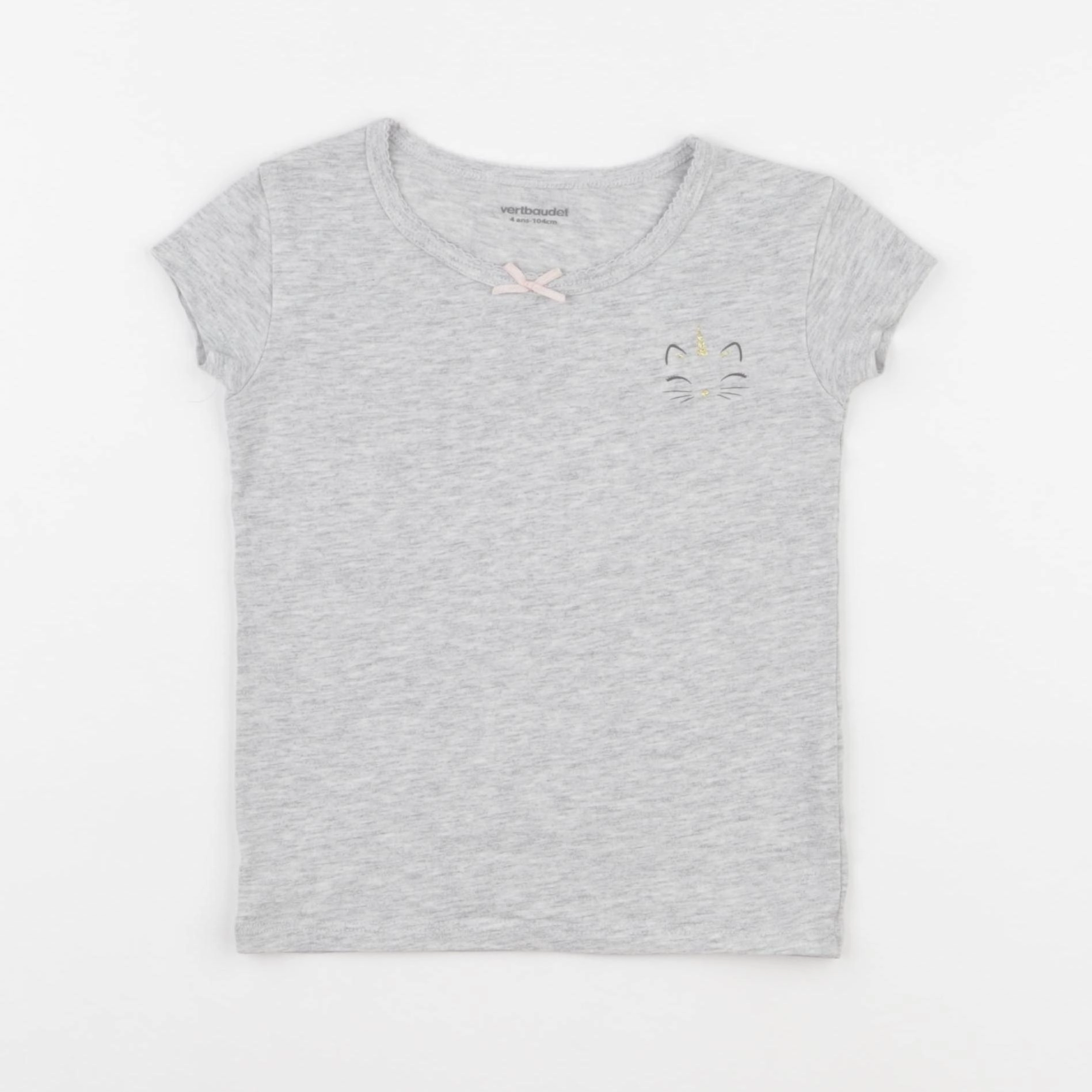 Vertbaudet - maillot de corps gris - 4 ans