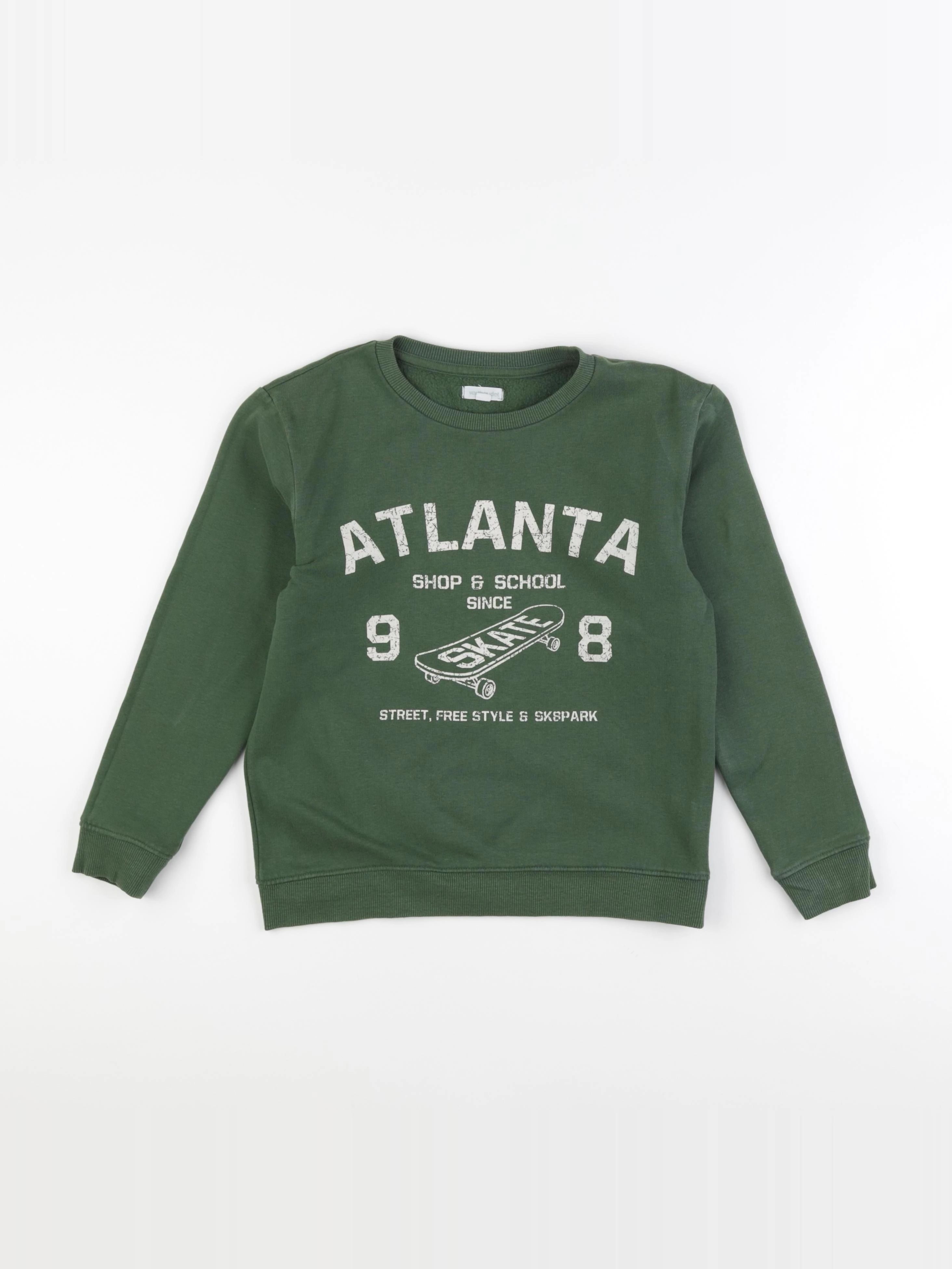 Vertbaudet - sweat vert - 10 ans