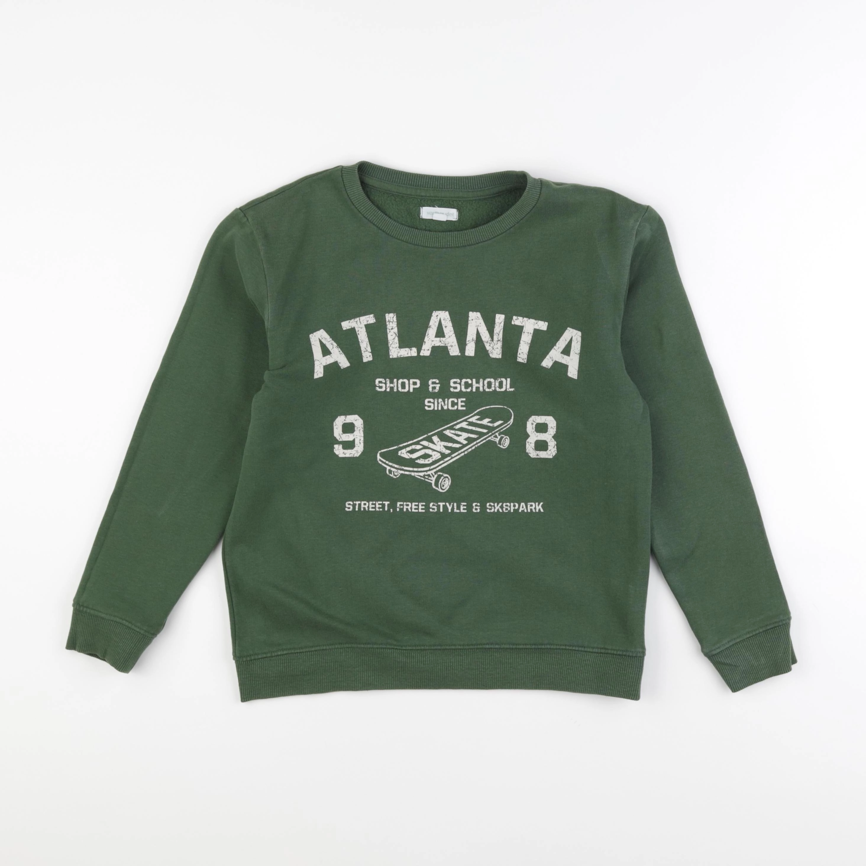 Vertbaudet - sweat vert - 10 ans