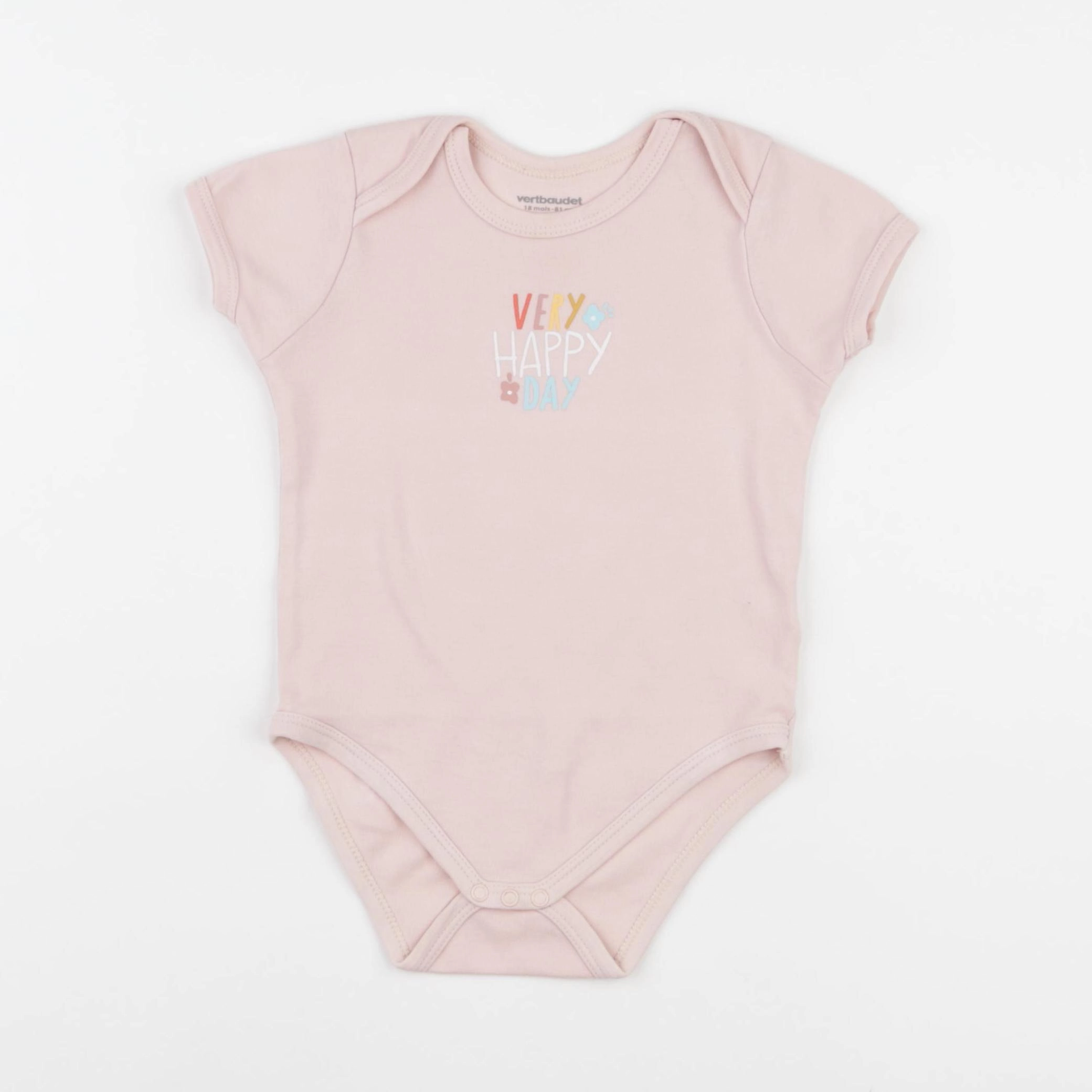 Vertbaudet - body rose - 18 mois