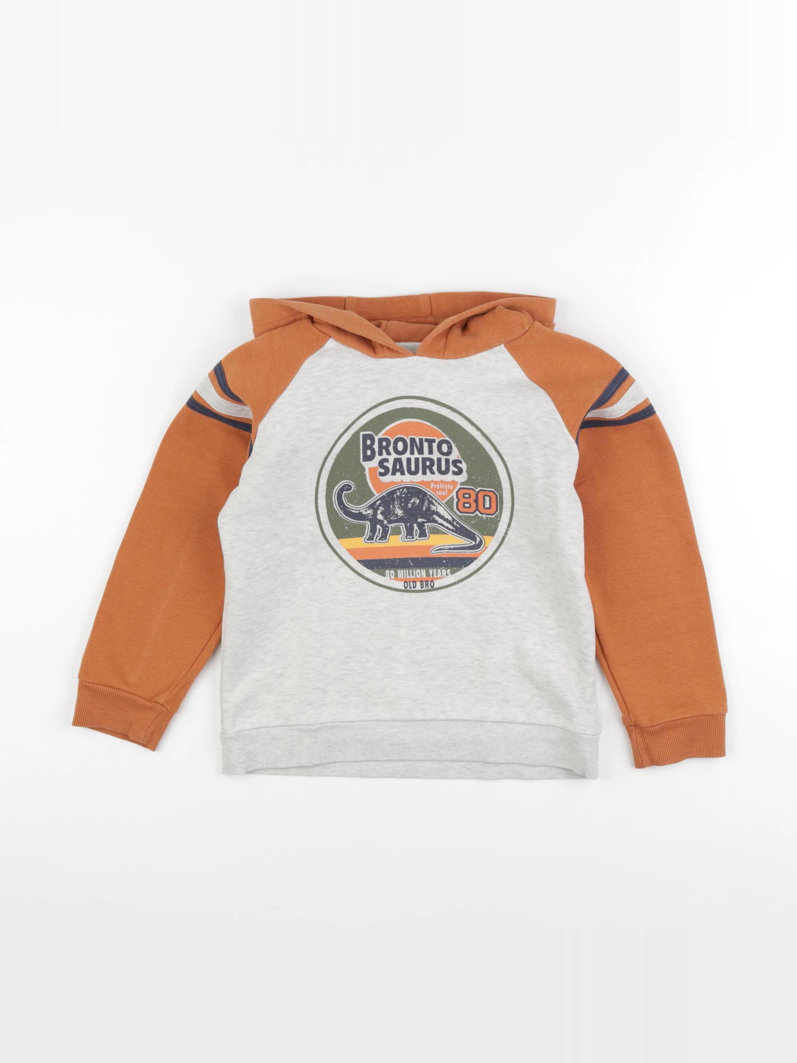 Vertbaudet - sweat marron - 8 ans