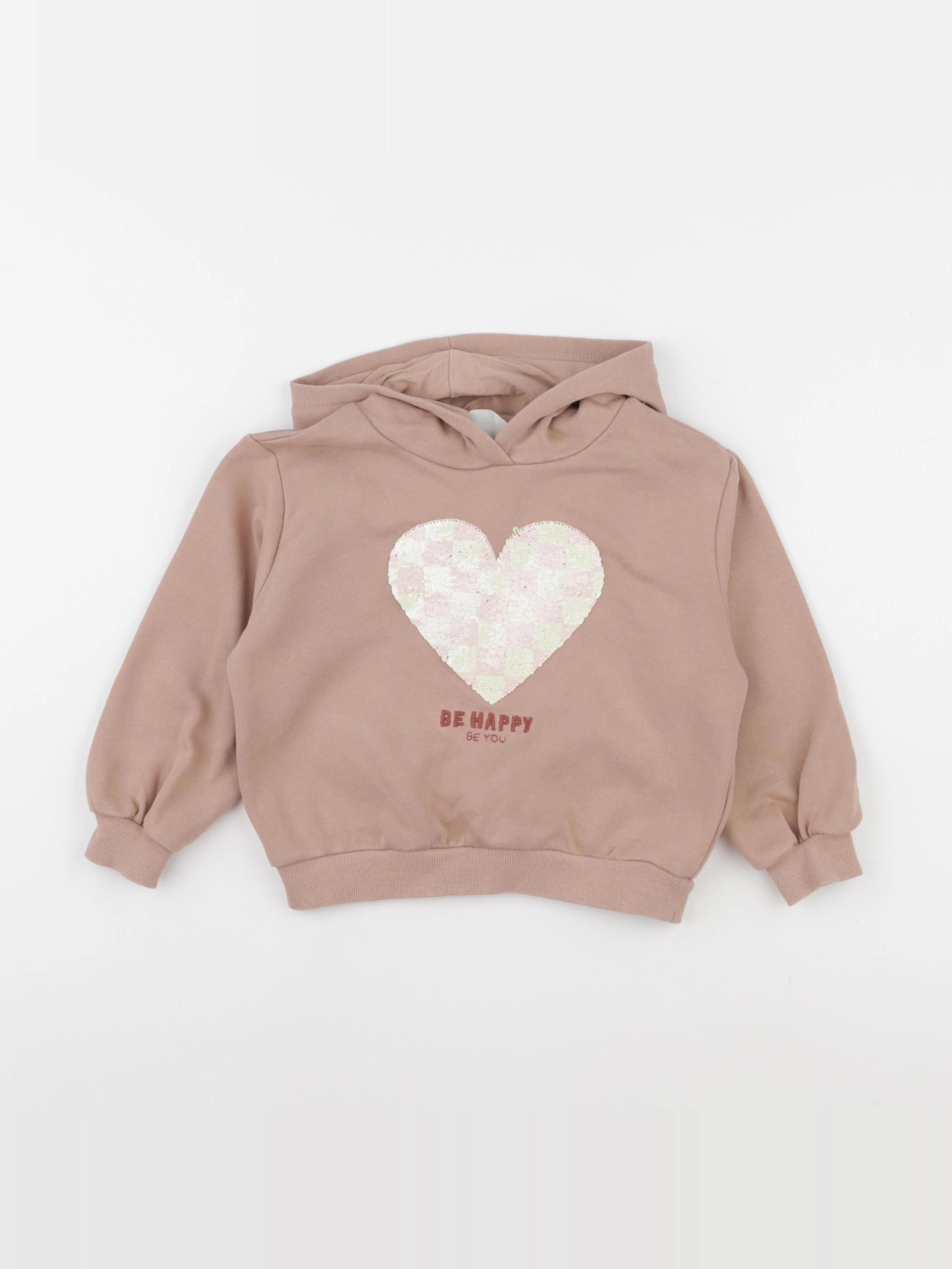 H&M - sweat rose - 3/4 ans
