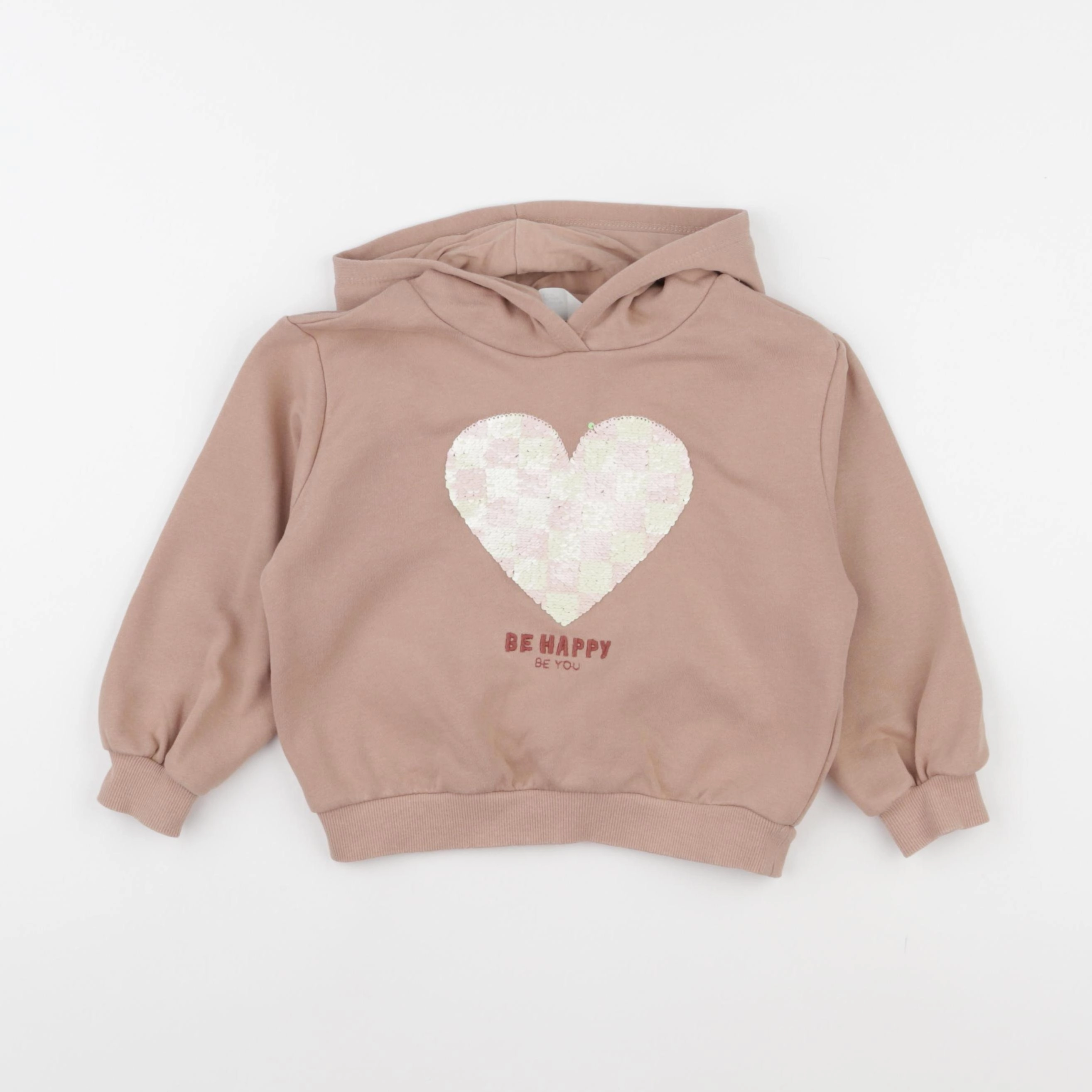 H&M - sweat rose - 3/4 ans