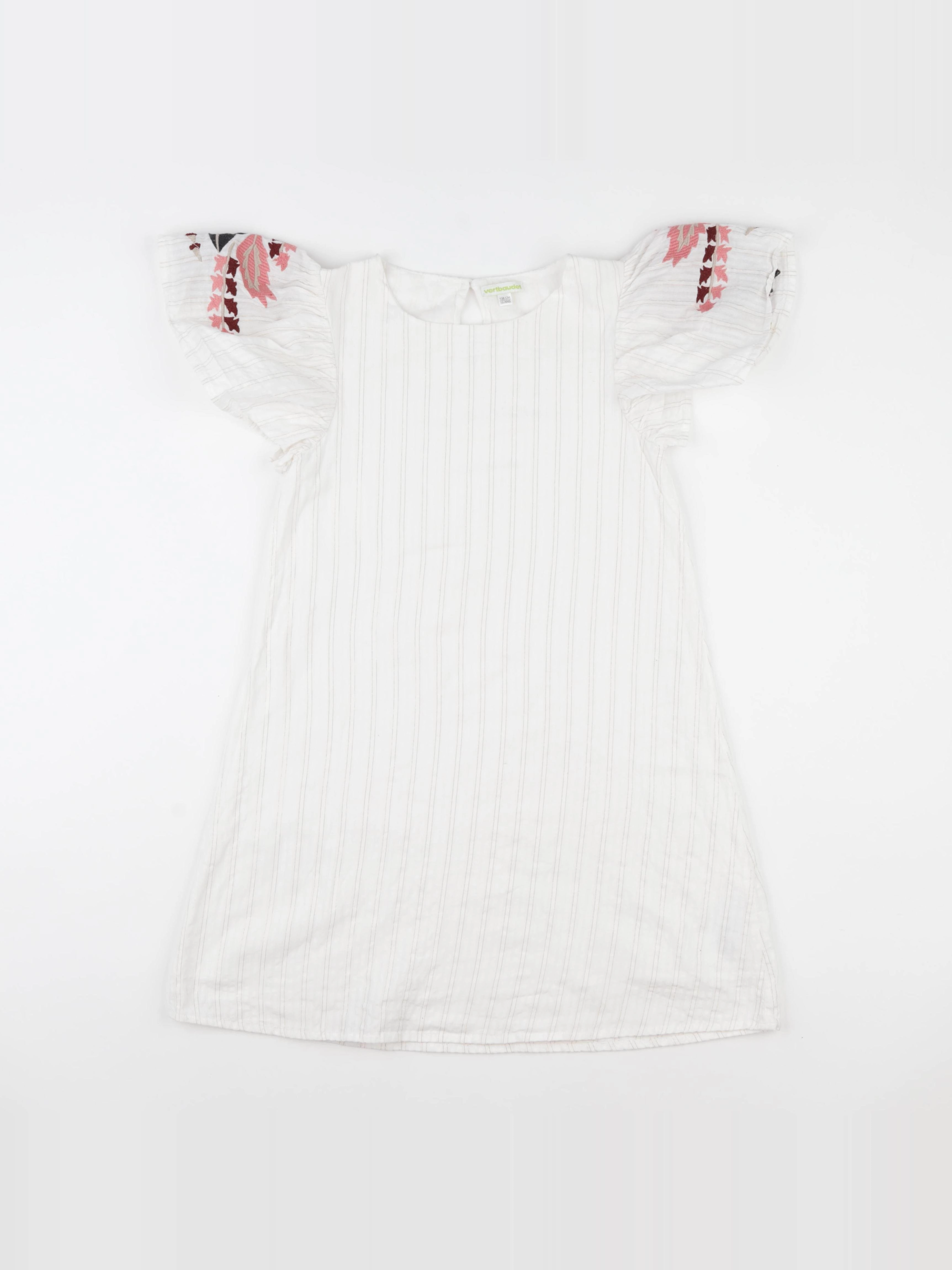 Vertbaudet - robe blanc, or - 10 ans