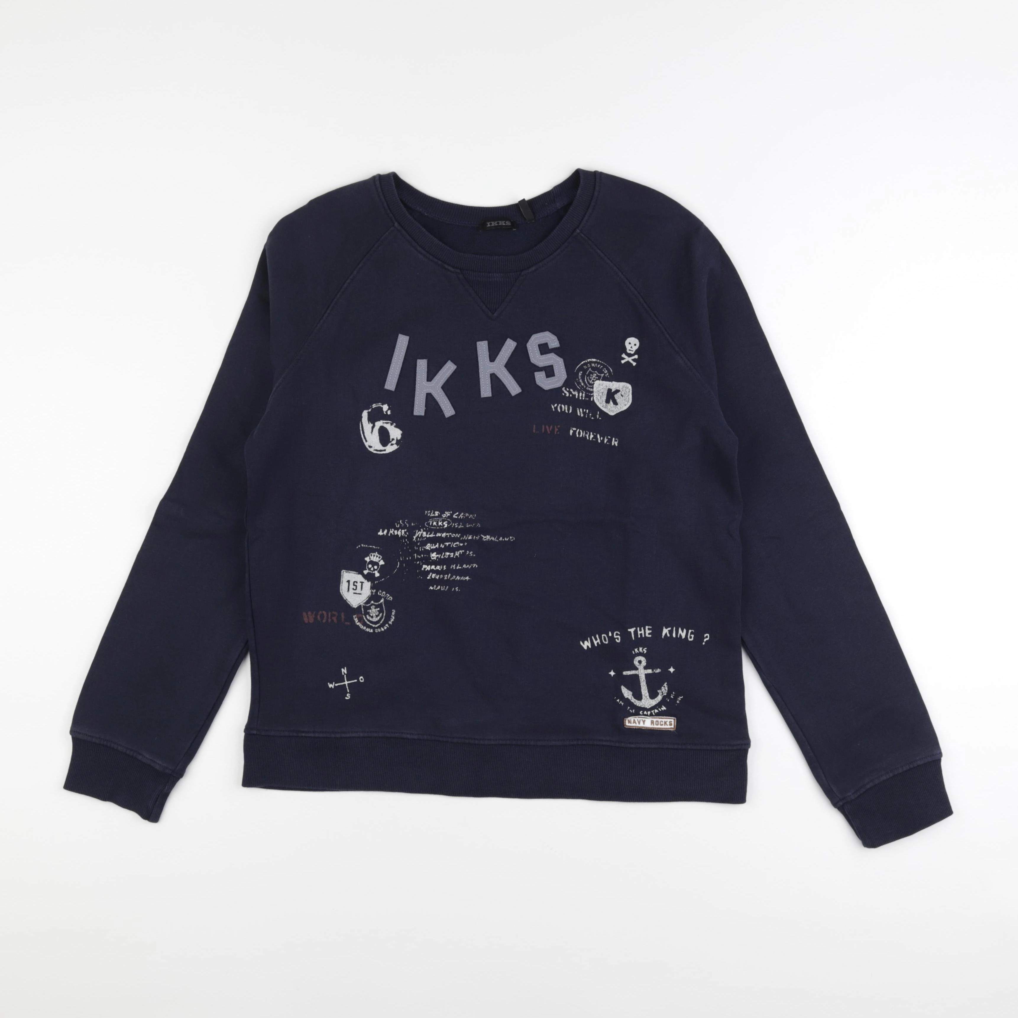 IKKS - sweat bleu - 12 ans