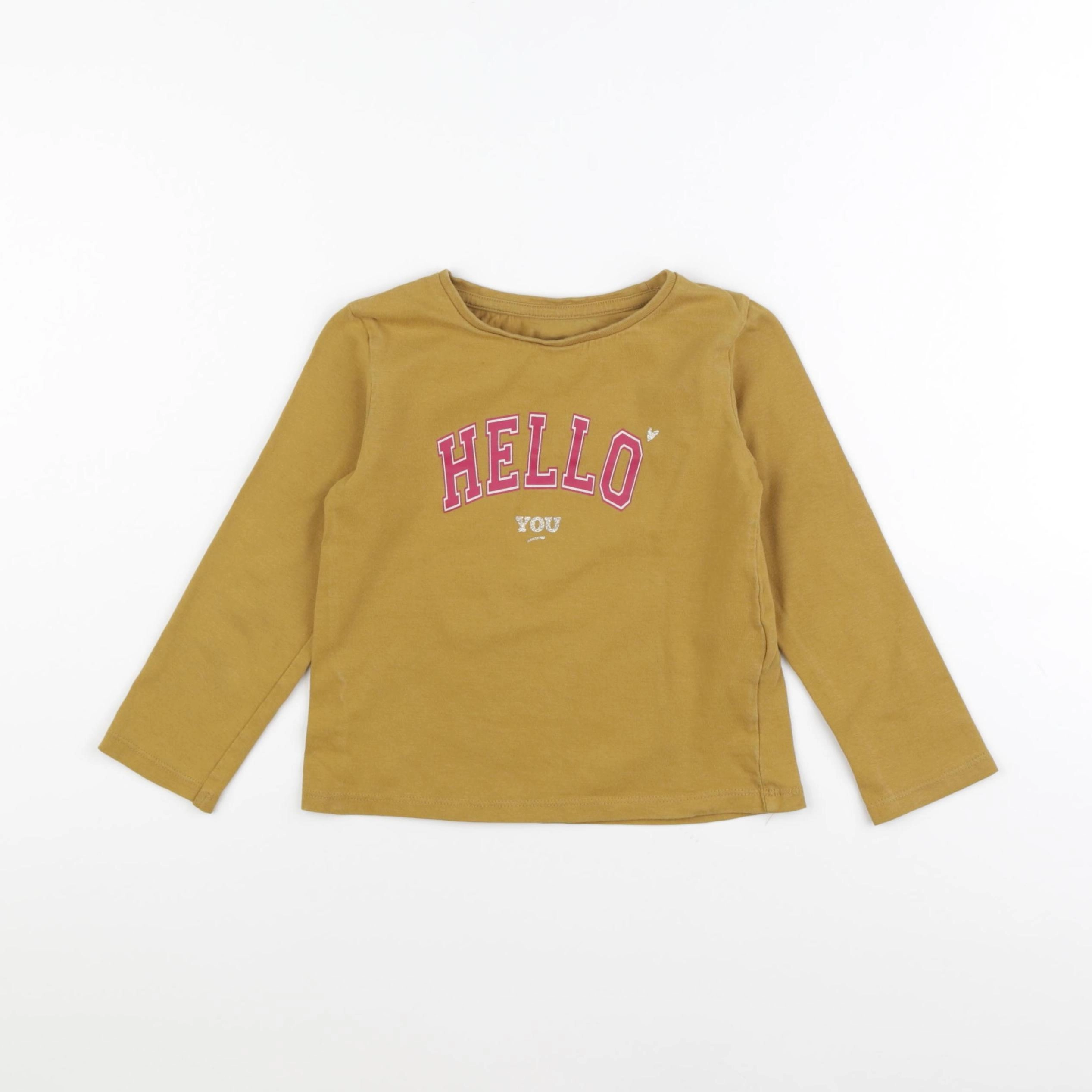 Vertbaudet - tee-shirt marron - 4 ans