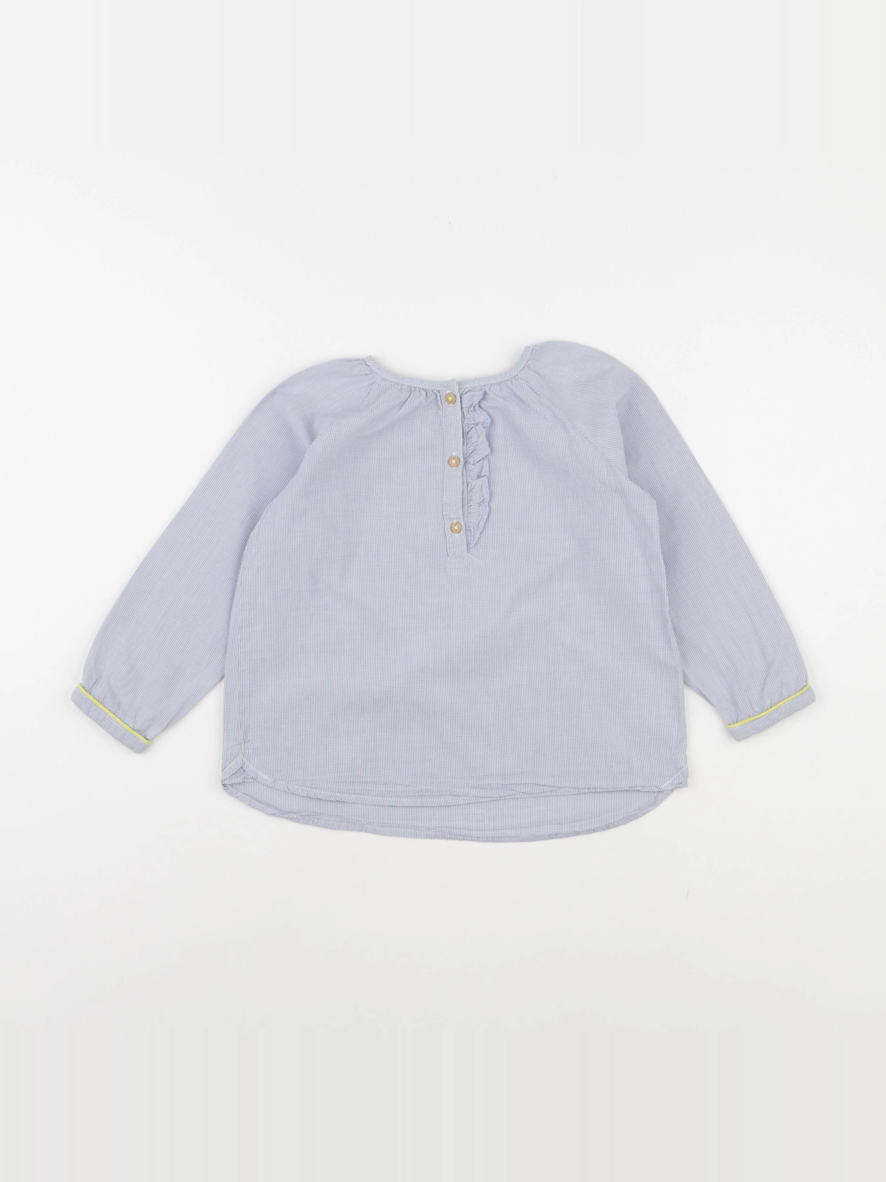 Zara - blouse bleu - 3/4 ans