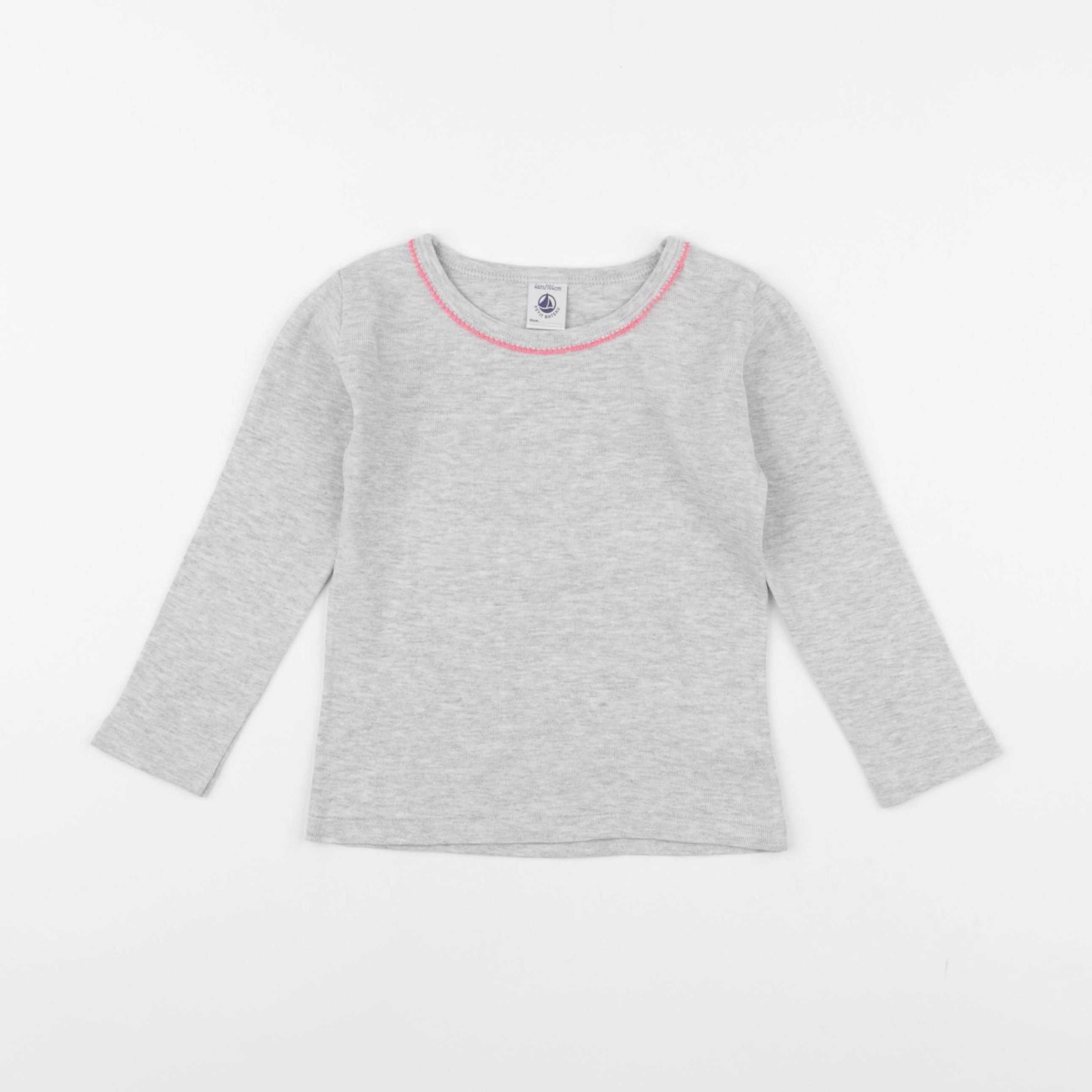 Petit Bateau - maillot de corps gris - 4 ans