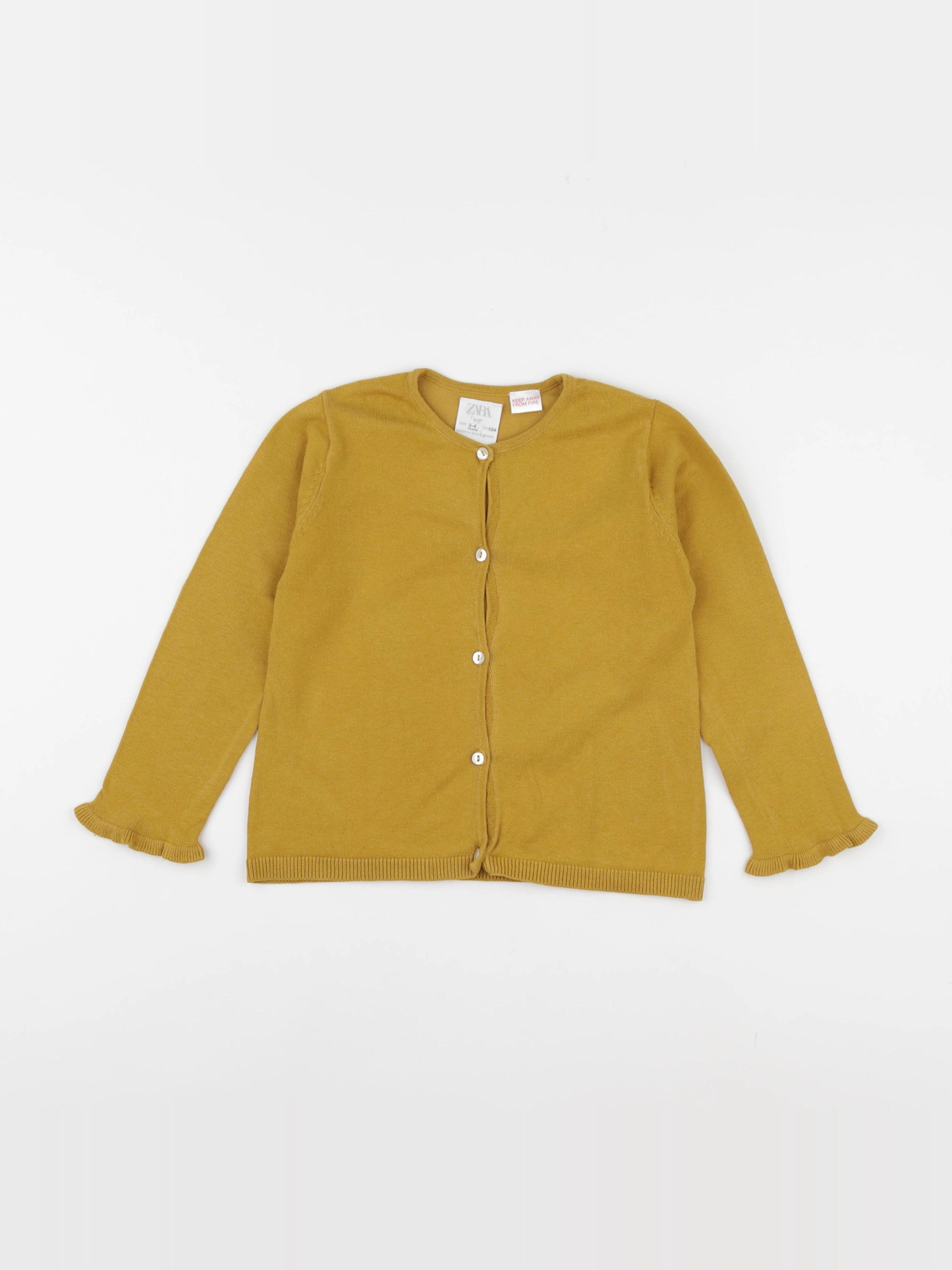 Zara - gilet jaune - 3/4 ans