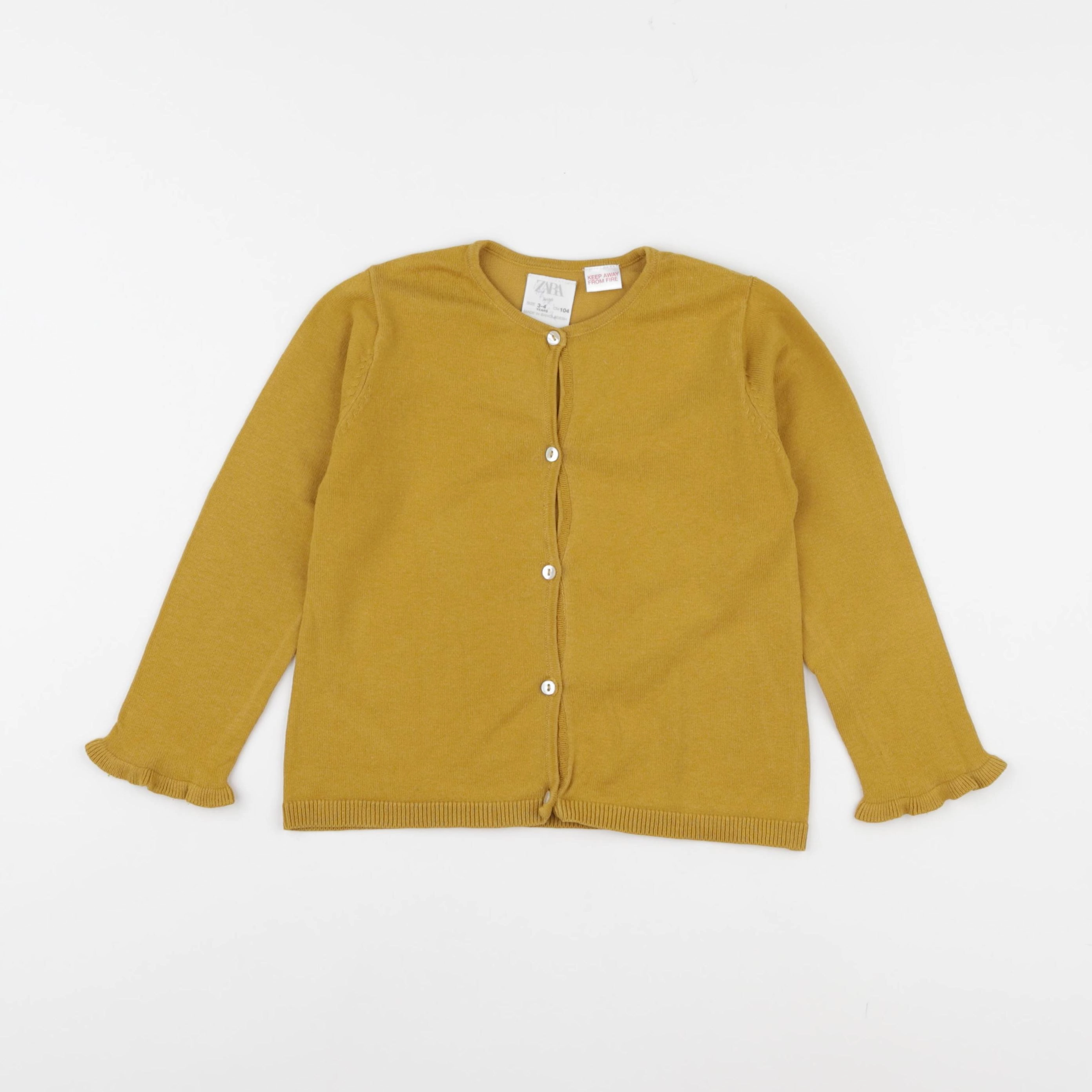 Zara - gilet jaune - 3/4 ans