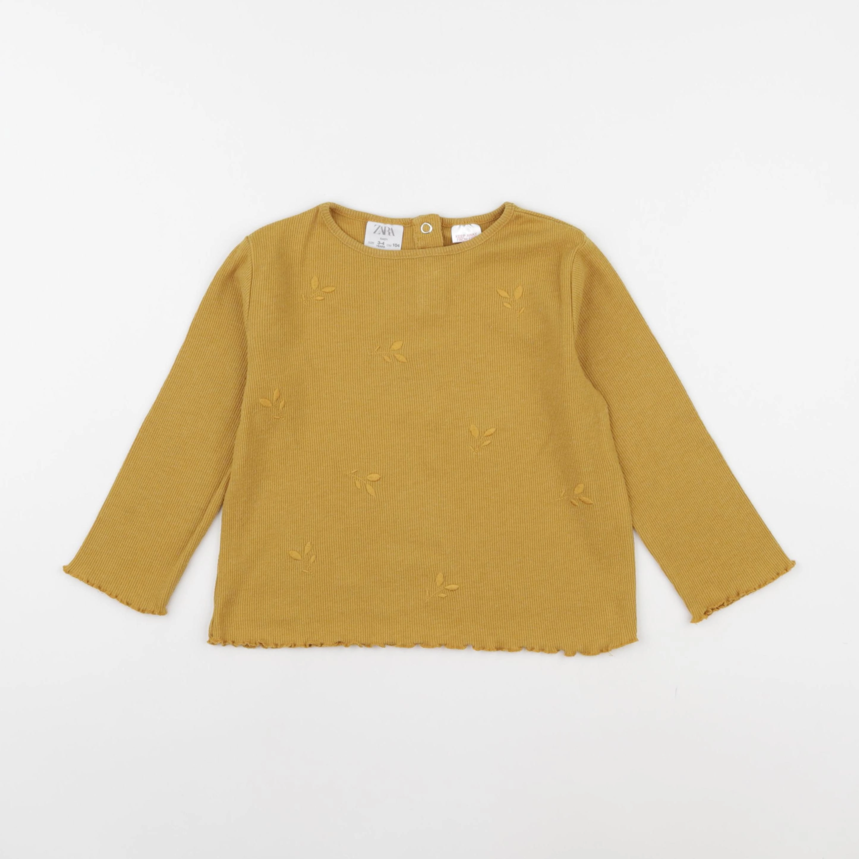 Zara - tee-shirt jaune - 3/4 ans