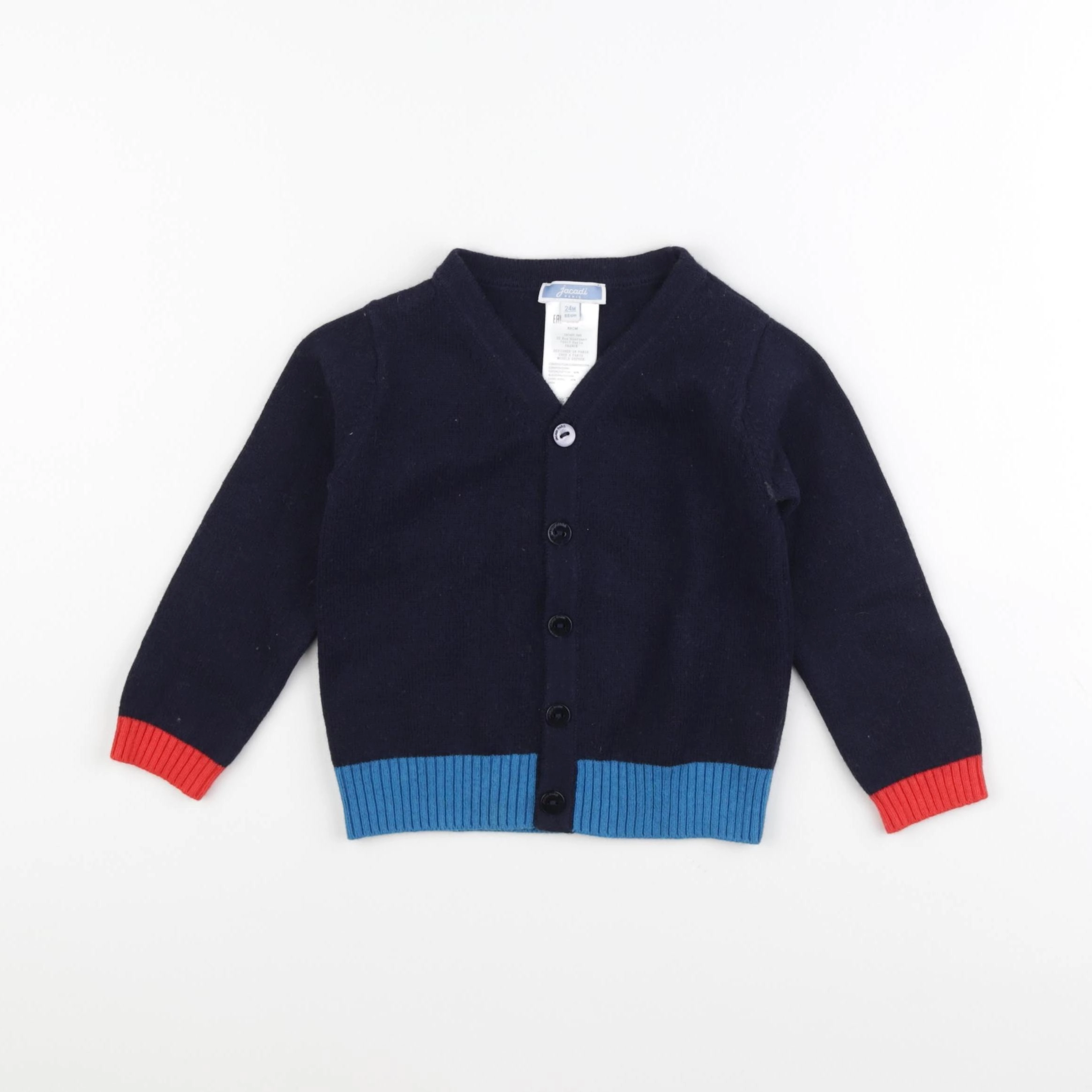Jacadi - gilet bleu - 24 mois