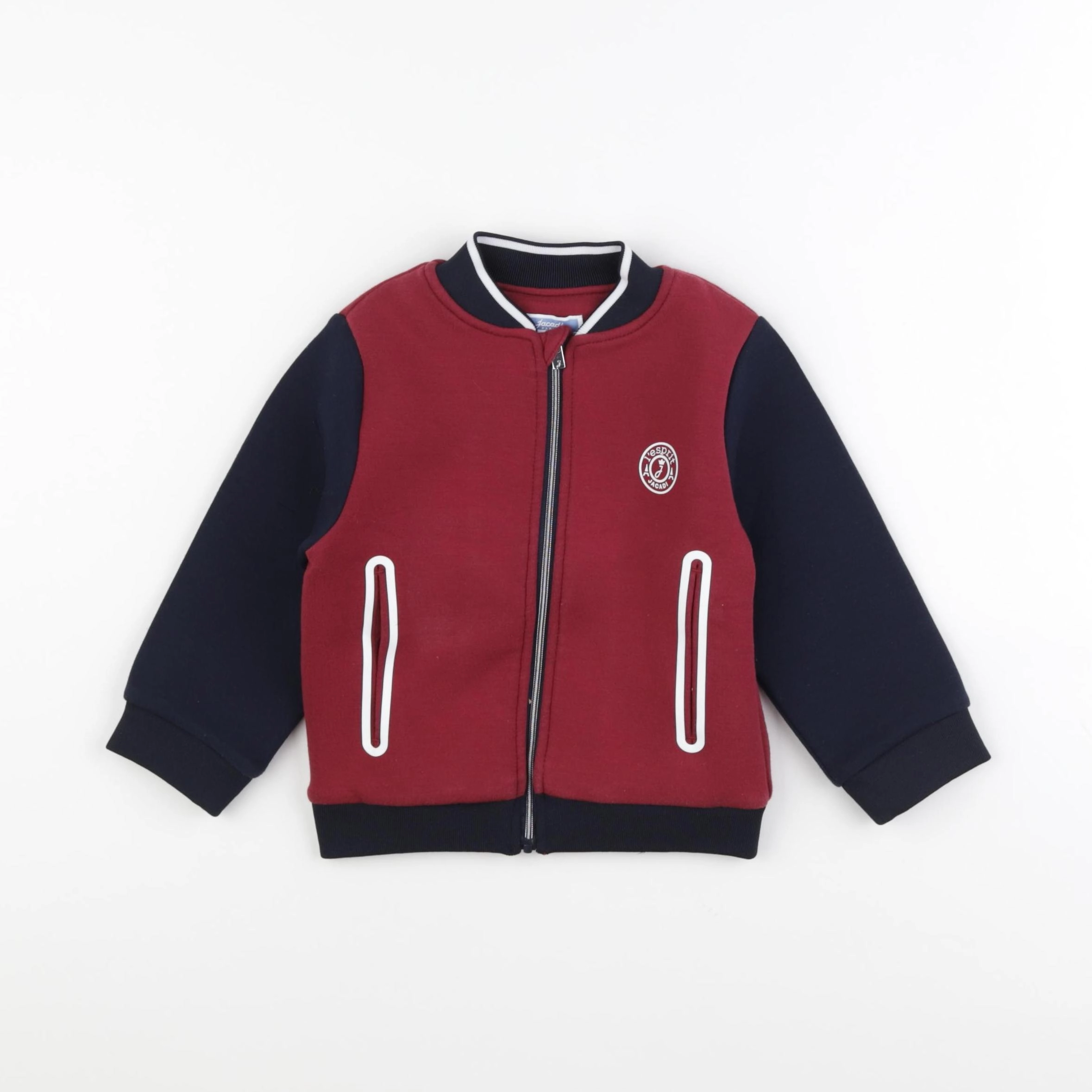 Jacadi - gilet rouge, bleu - 24 mois