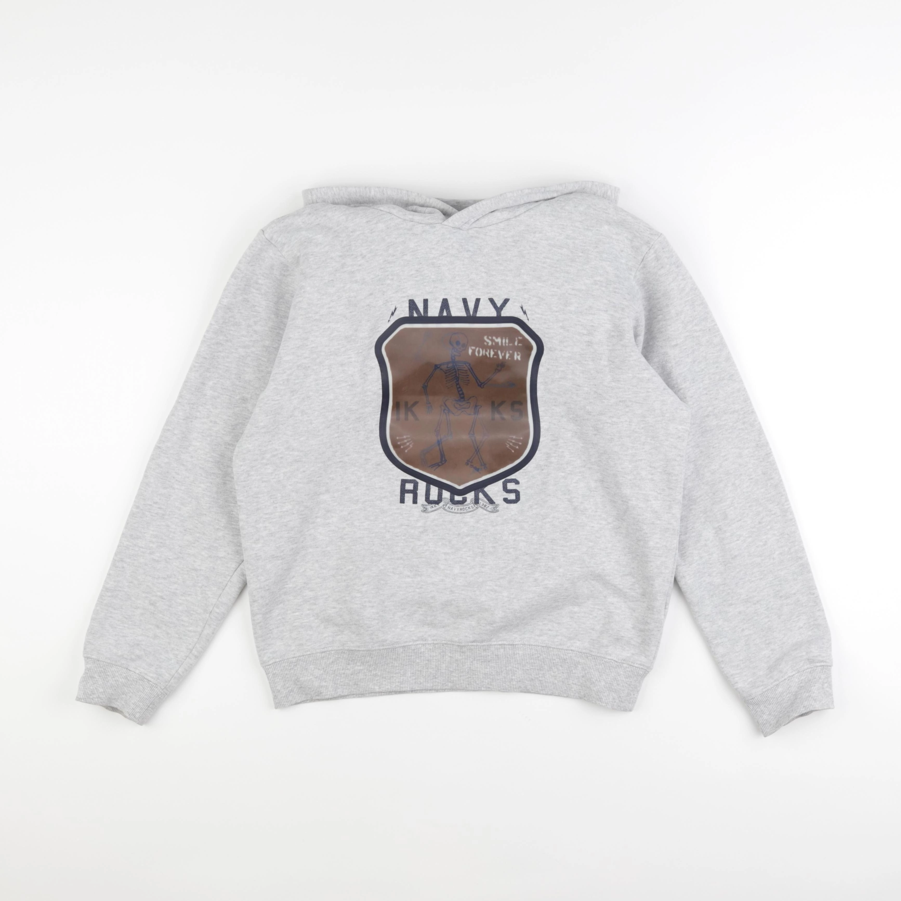 IKKS - sweat gris - 14 ans