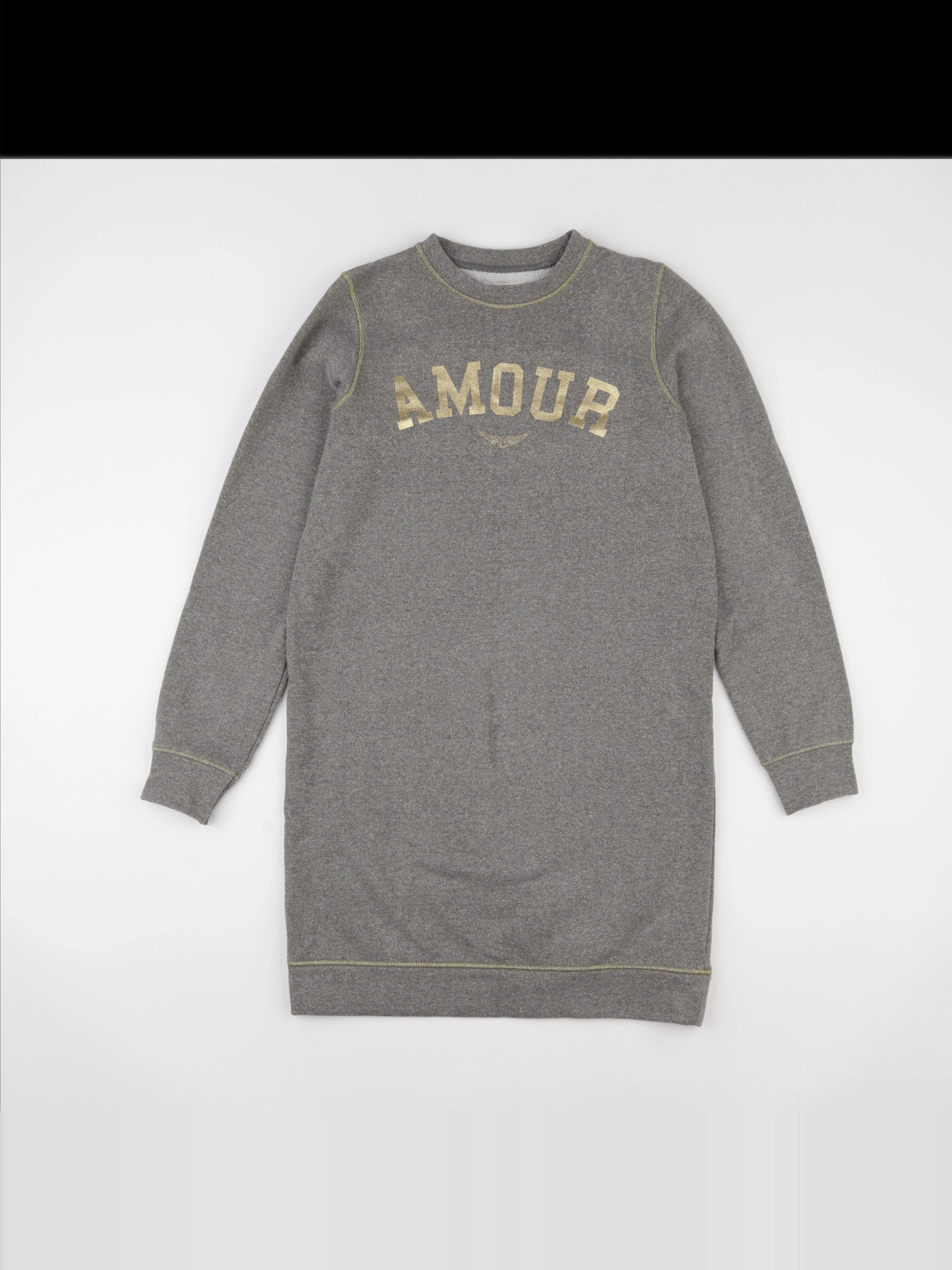 Zadig & Voltaire - robe gris, or - 14/16 ans