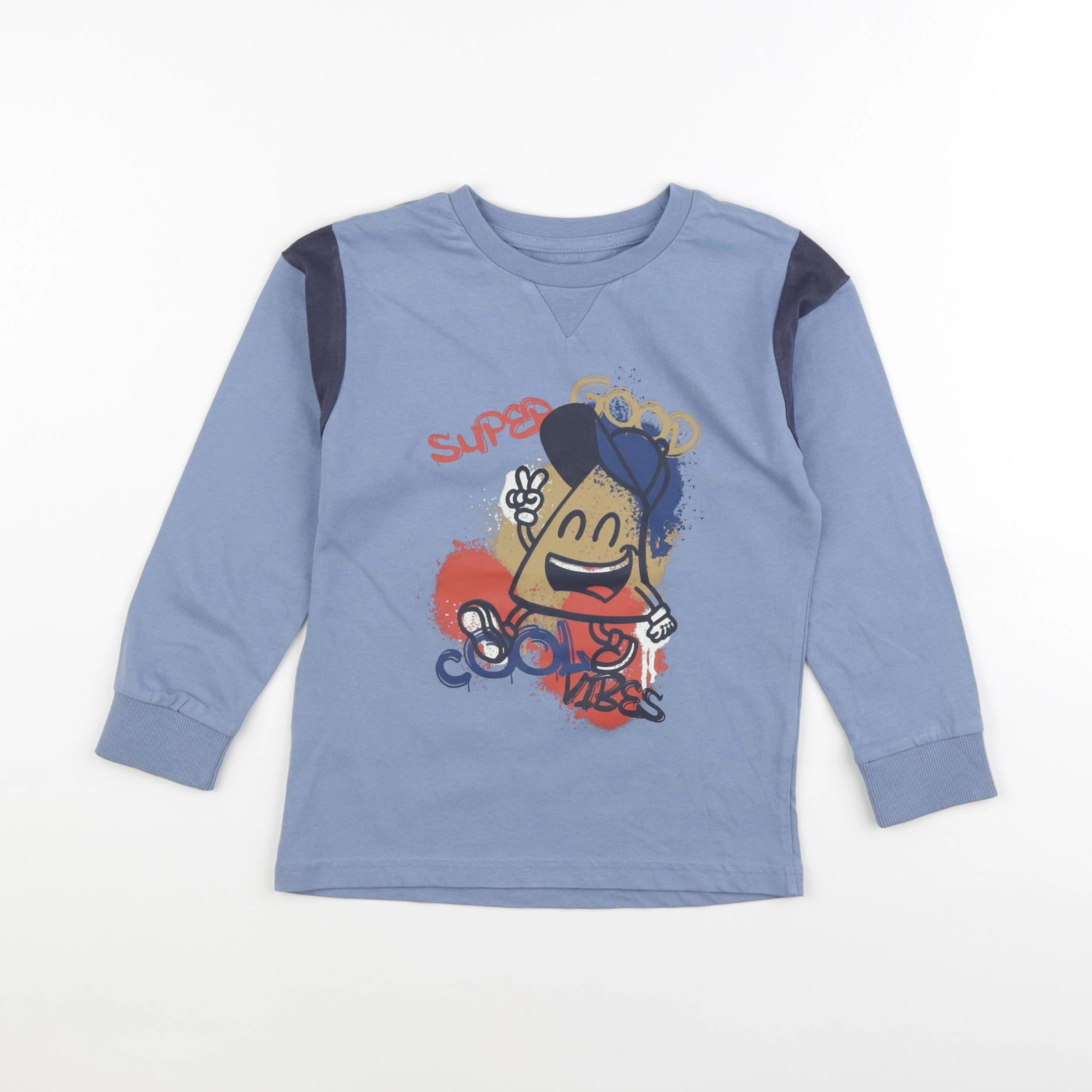 Vertbaudet - tee-shirt bleu - 6 ans