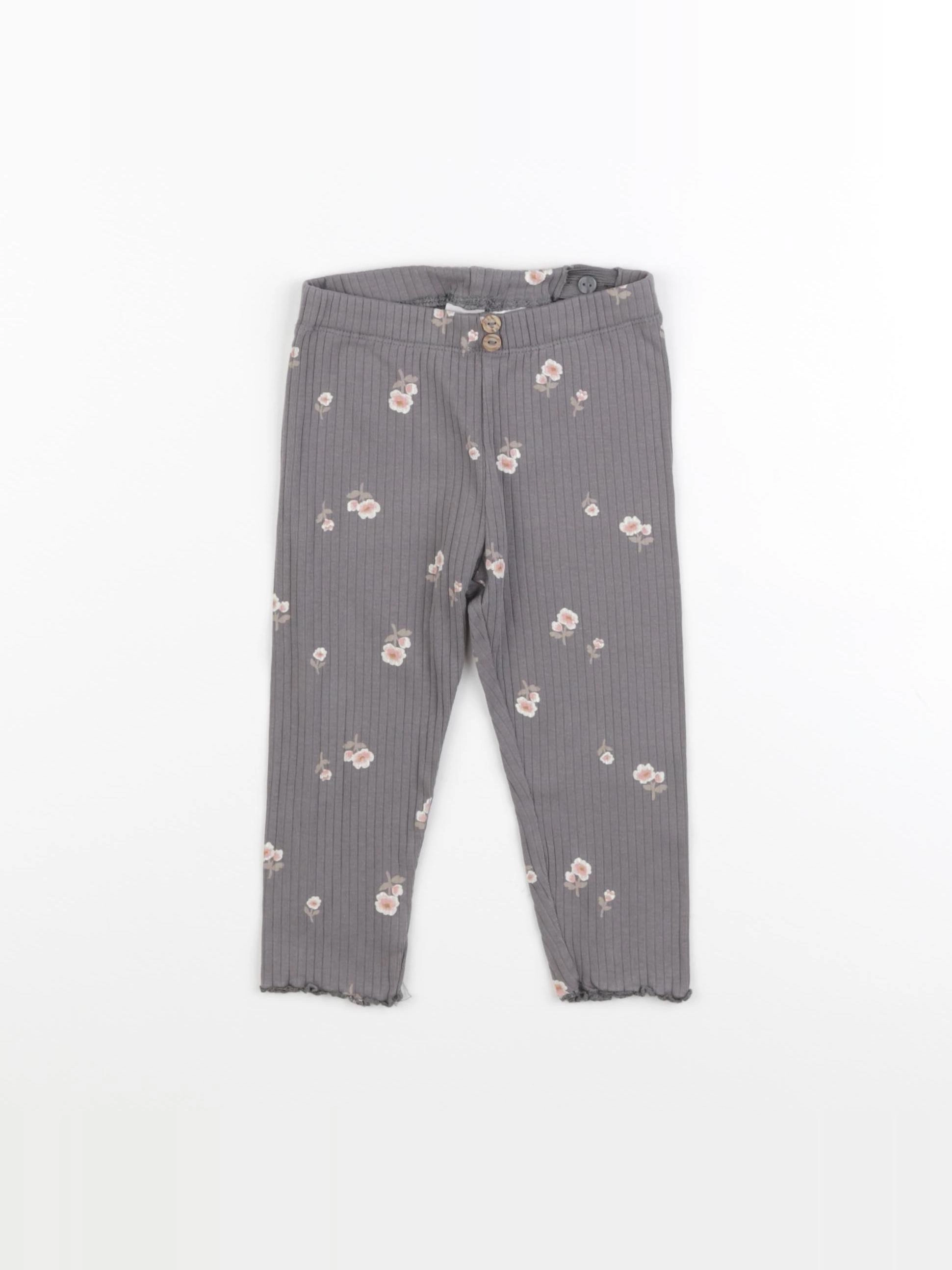 H&M - legging gris - 18 mois