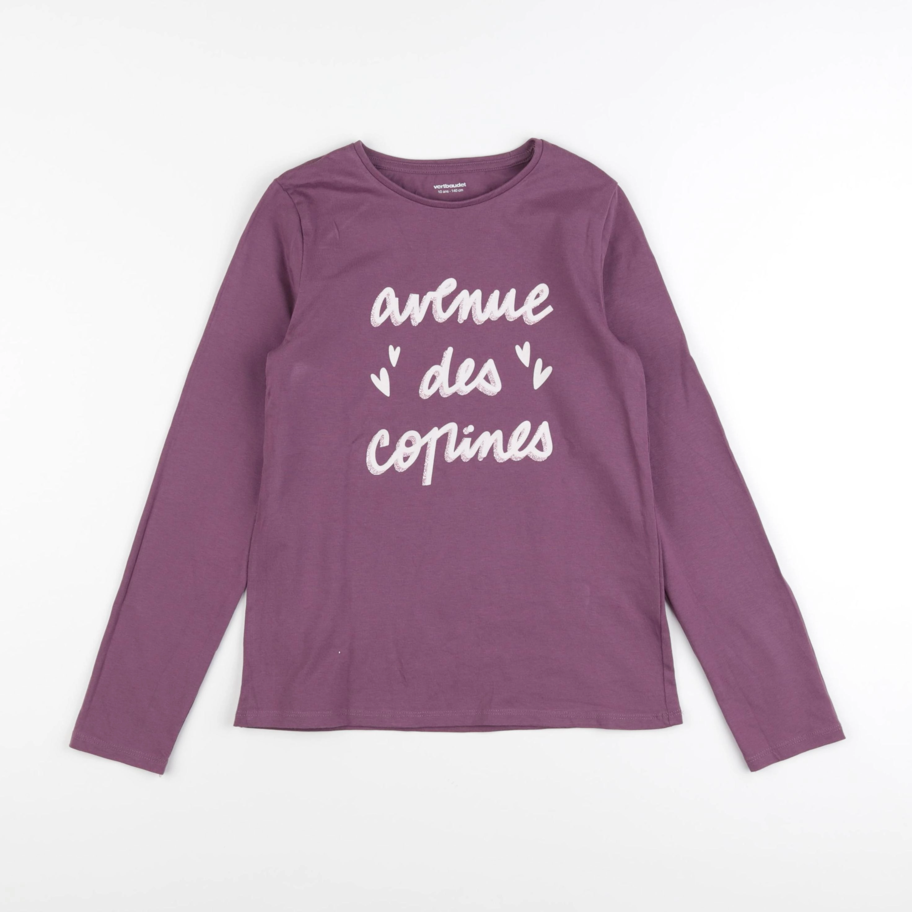 Vertbaudet - tee-shirt violet - 10 ans