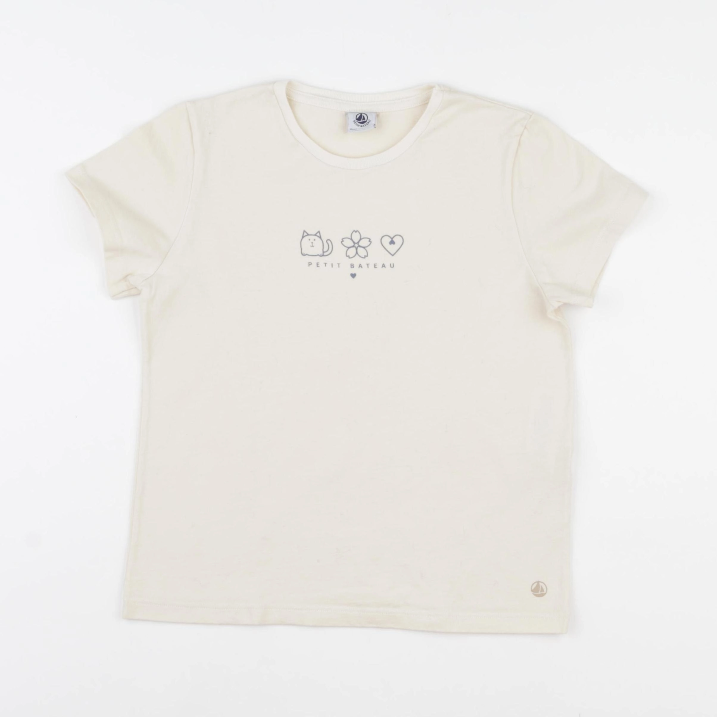 Petit Bateau - tee-shirt beige - 10 ans