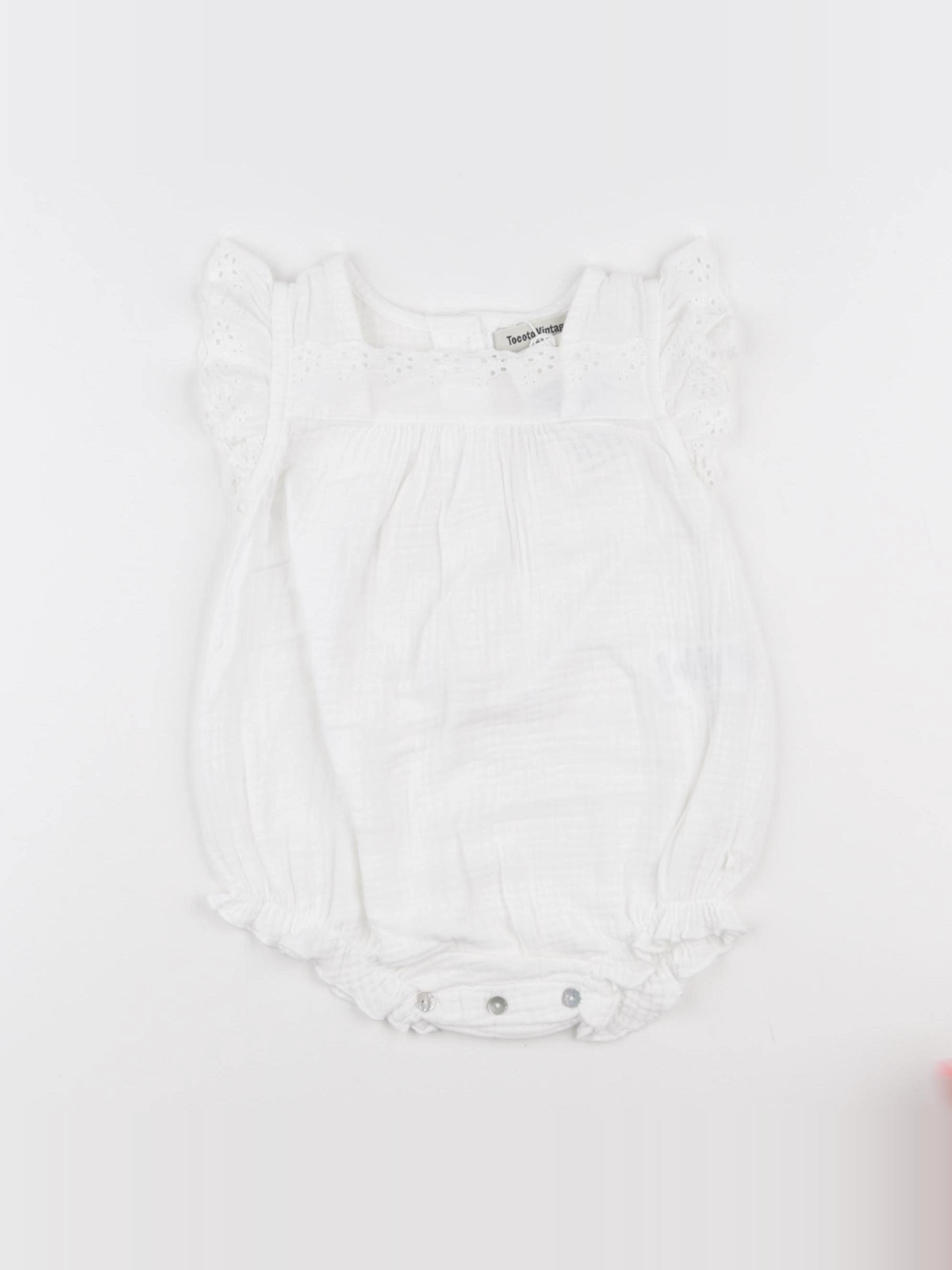 Tocoto vintage - combinaison blanc - 9 mois