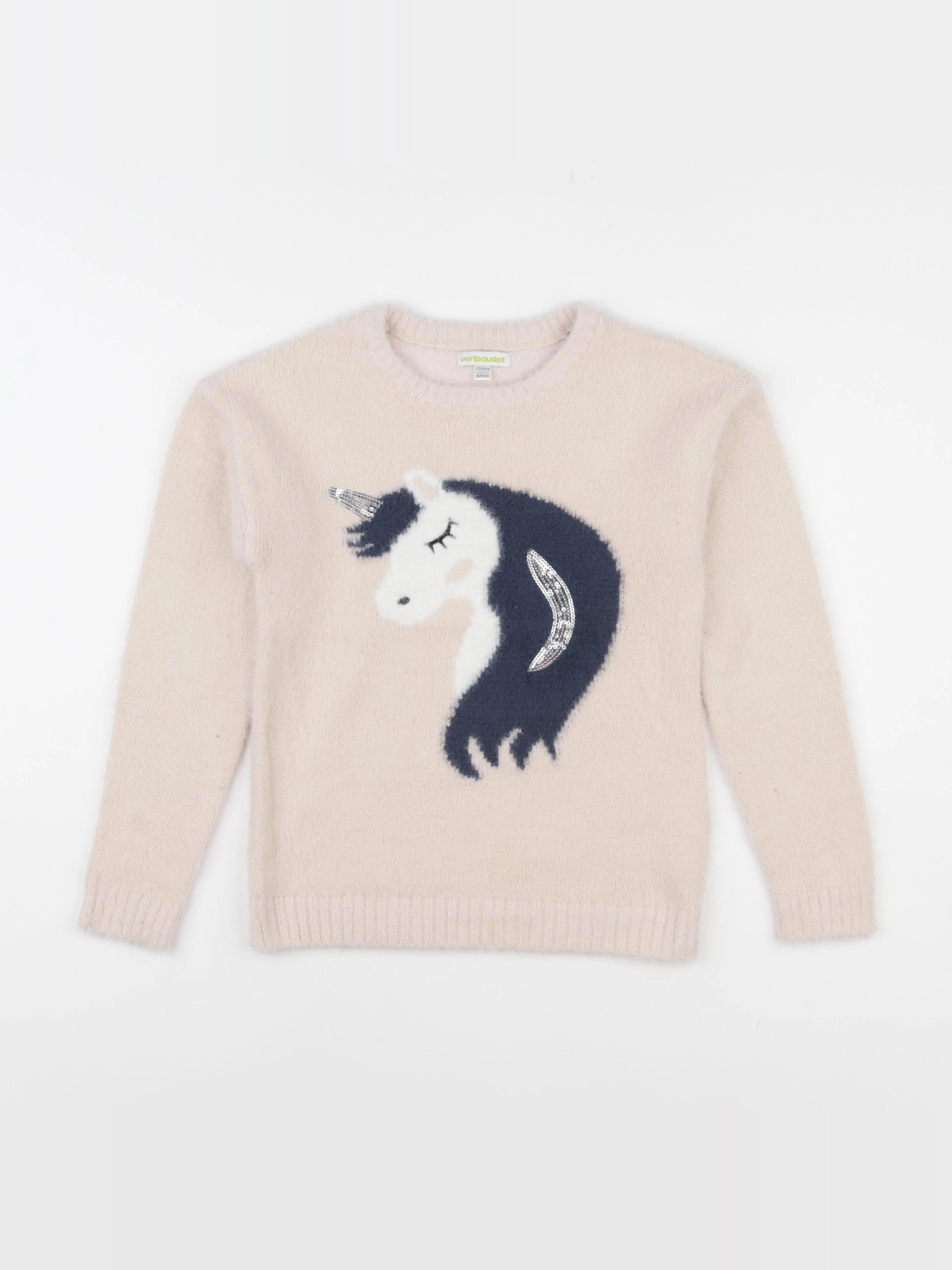 Vertbaudet - pull rose - 8 ans