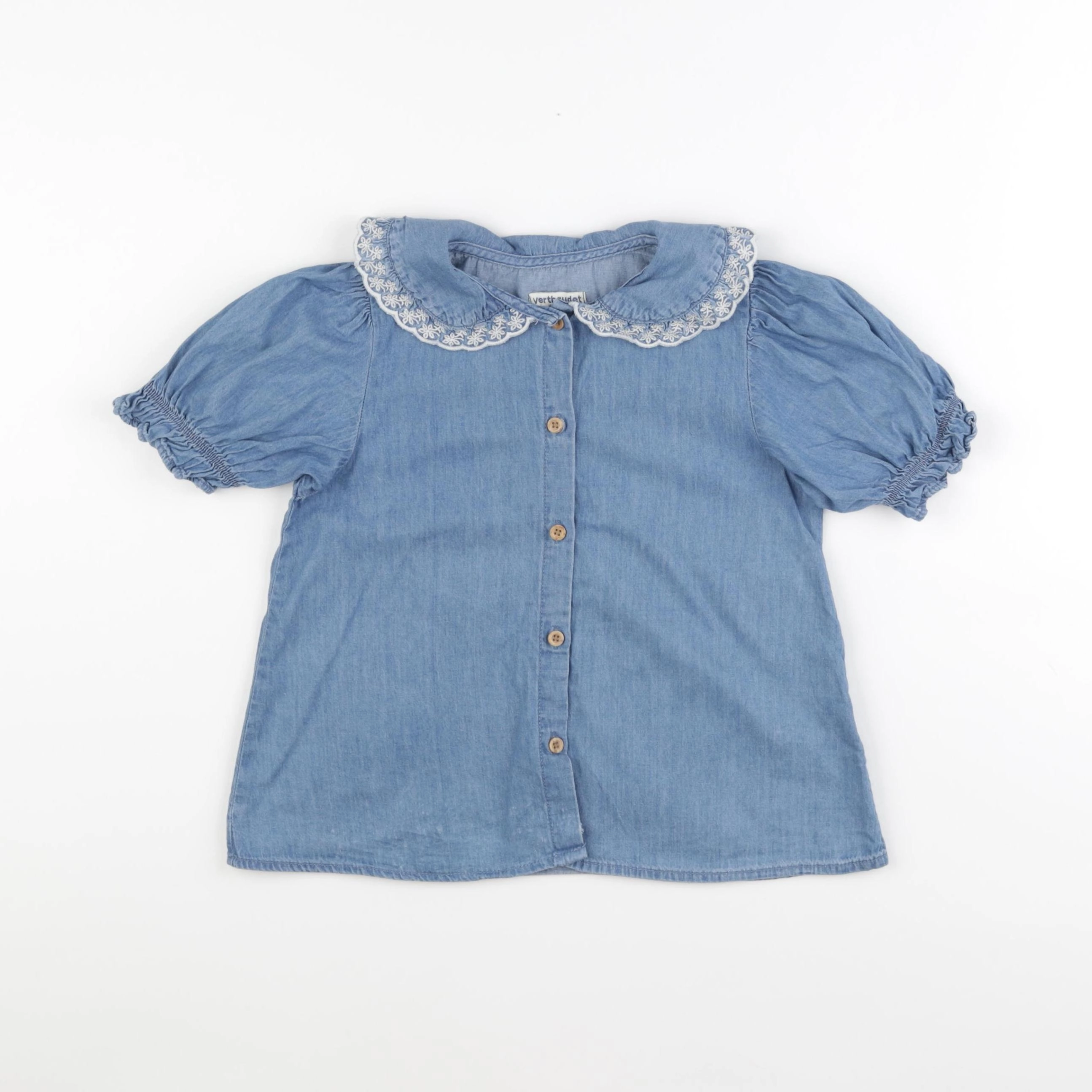 Vertbaudet - blouse bleu - 7 ans