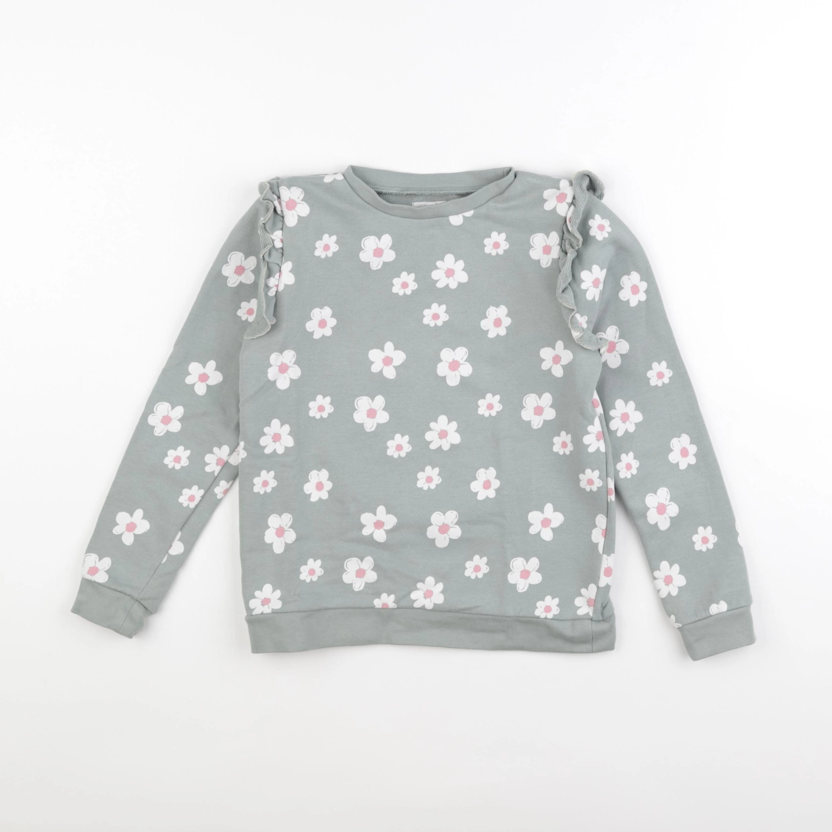 Vertbaudet - sweat vert - 8 ans
