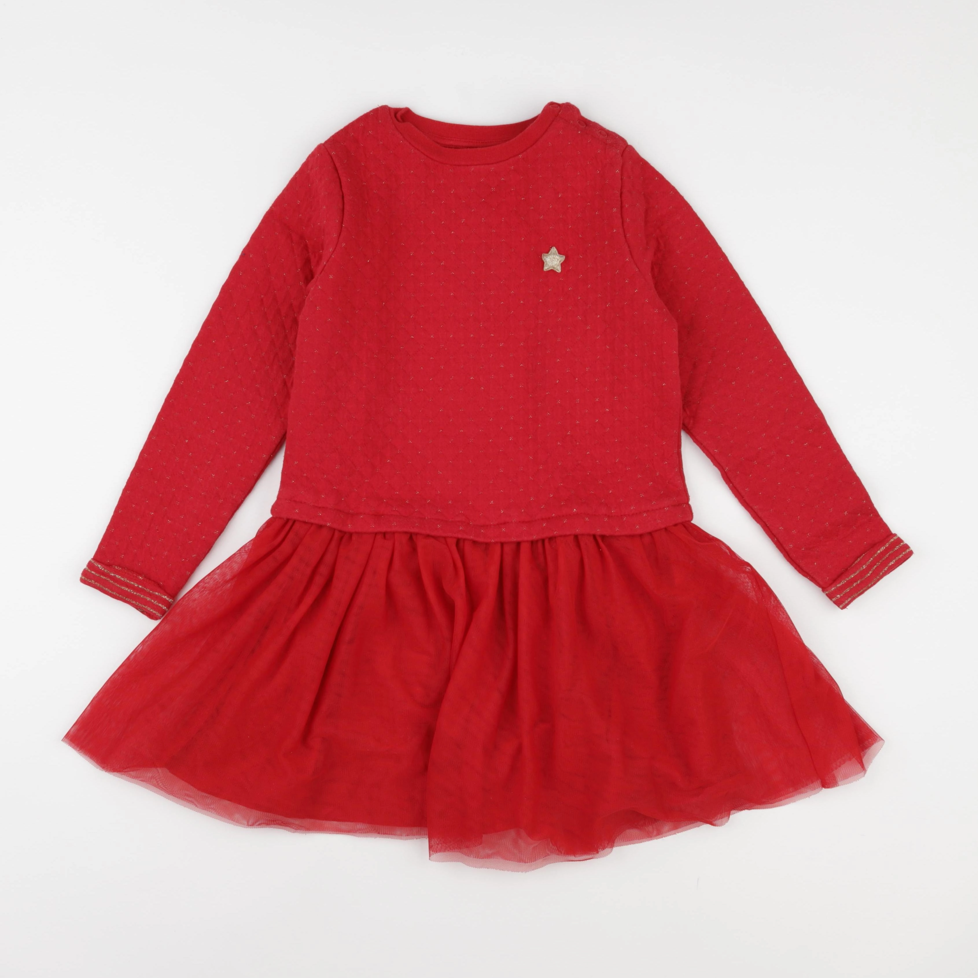 Vertbaudet - robe rouge - 7 ans