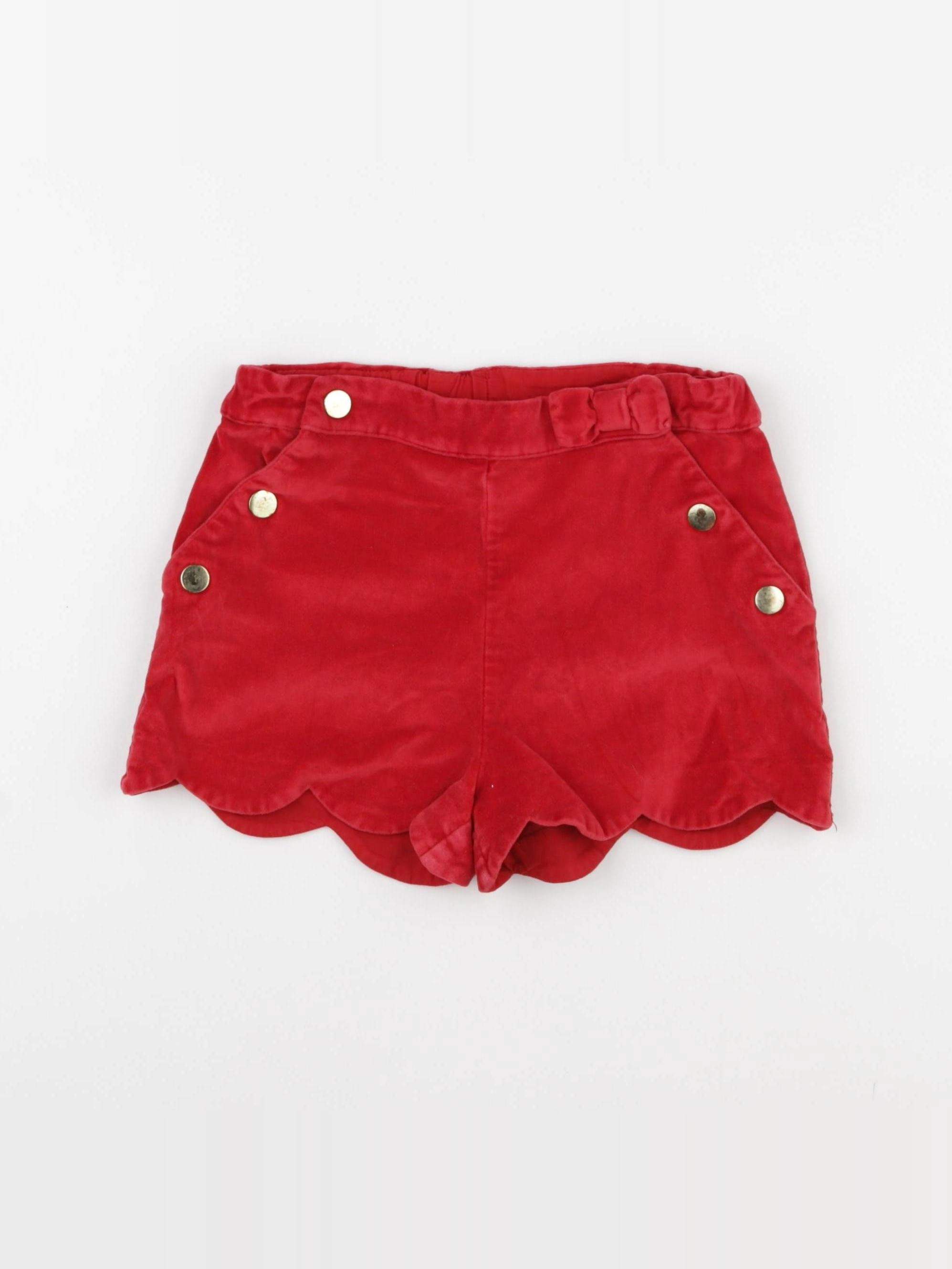 Vertbaudet - short rouge - 7 ans