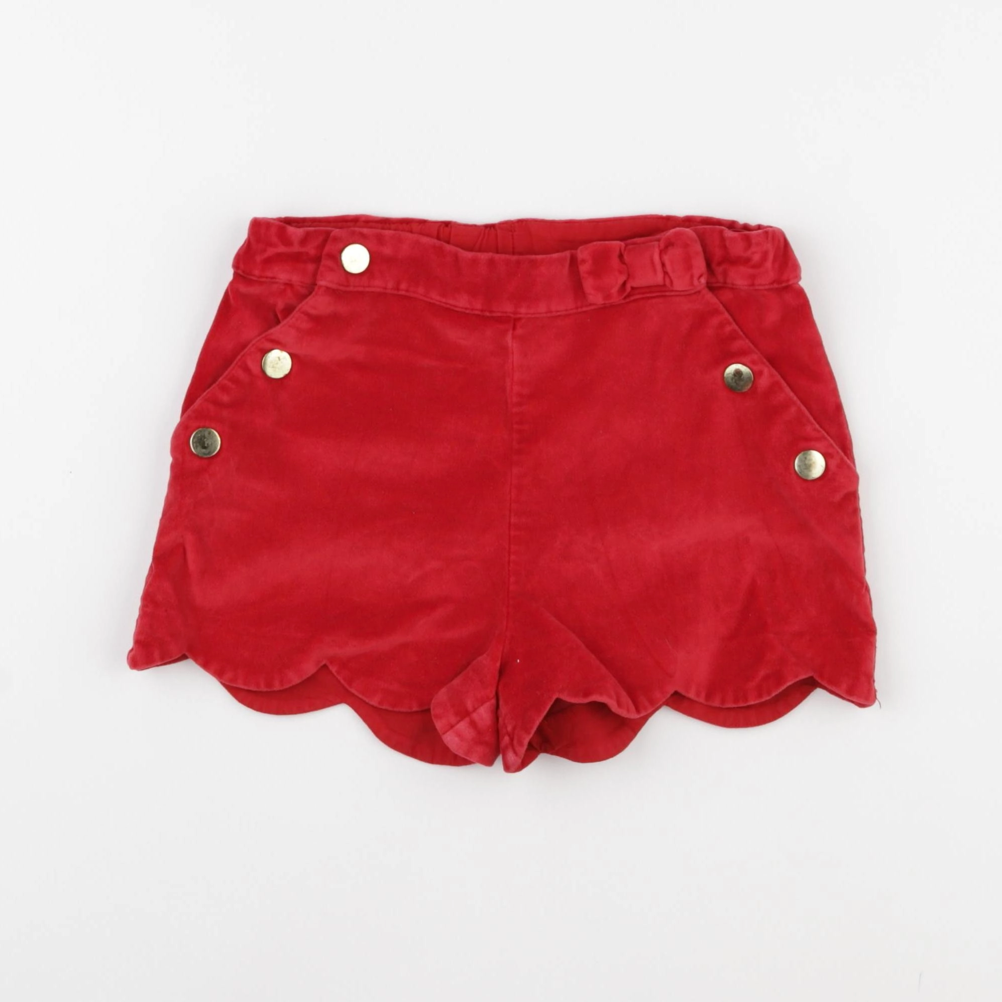 Vertbaudet - short rouge - 7 ans
