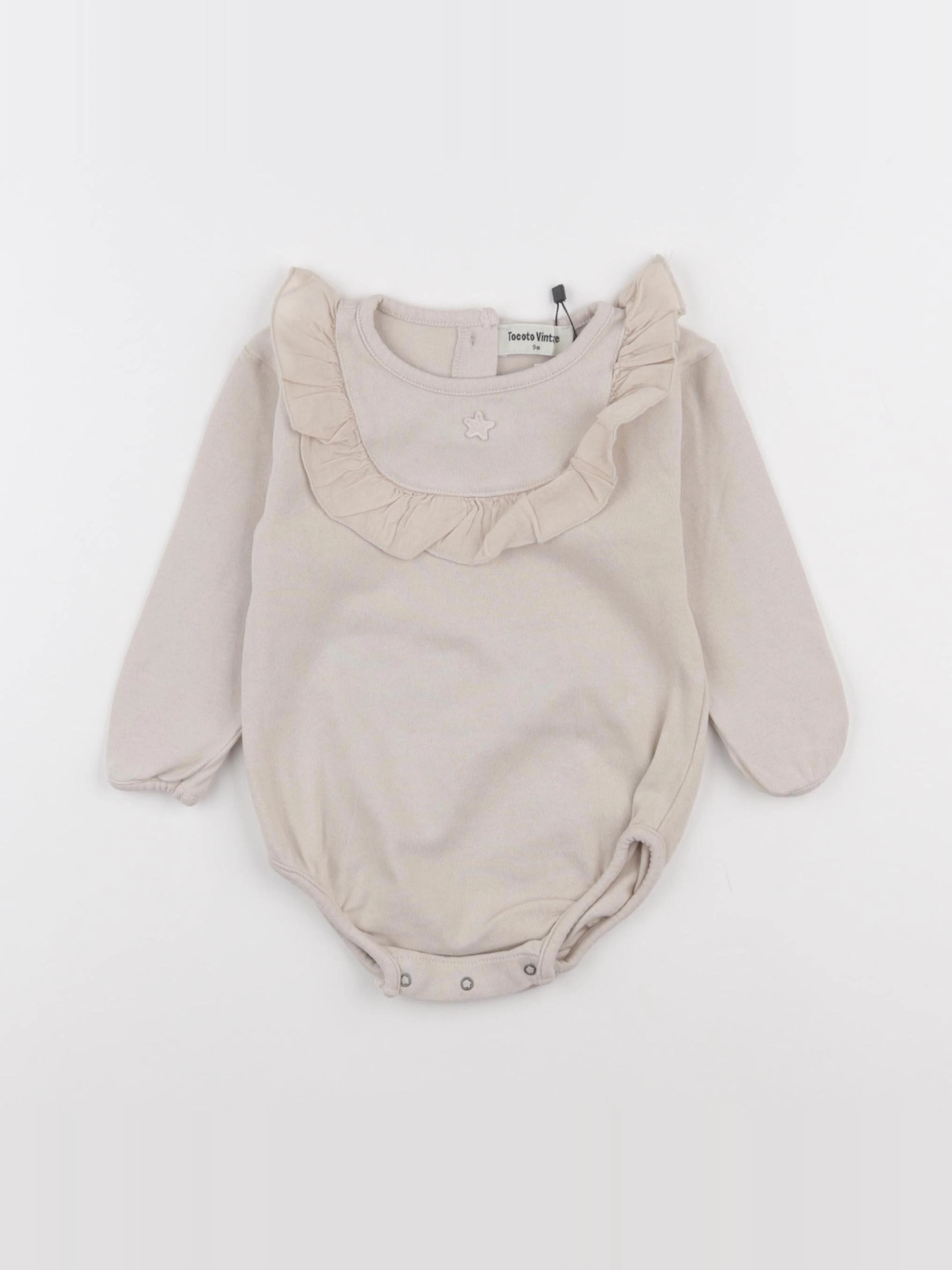 Tocoto vintage - body tee-shirt beige - 9 mois