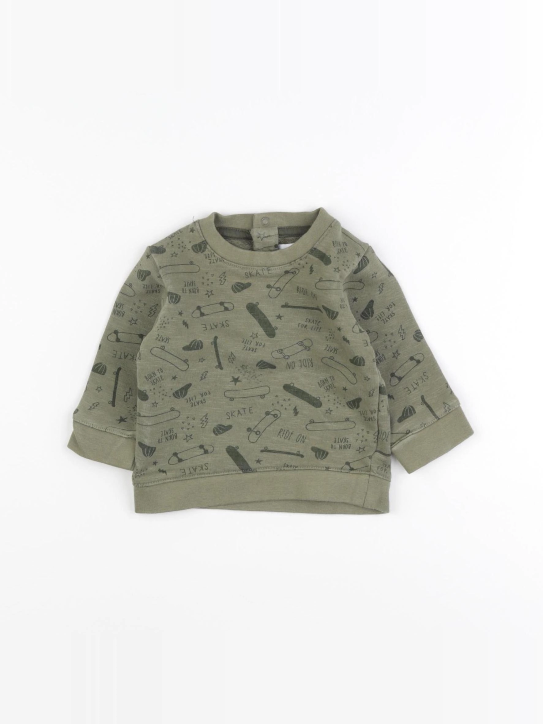 Vertbaudet - sweat vert - 3 mois