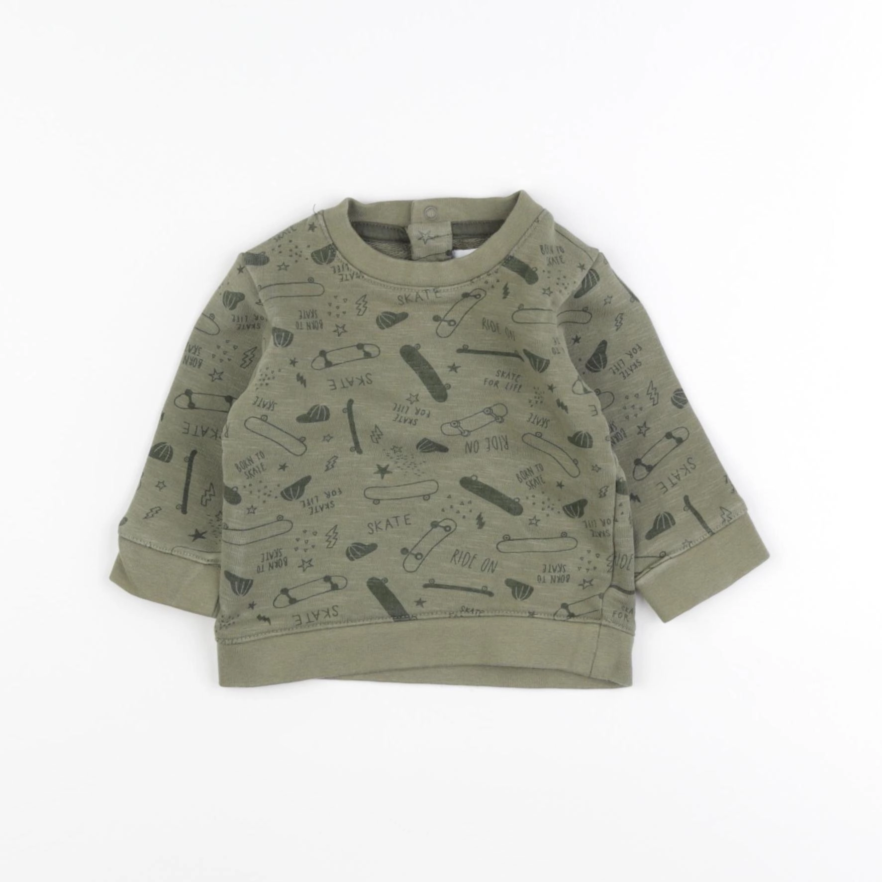 Vertbaudet - sweat vert - 3 mois