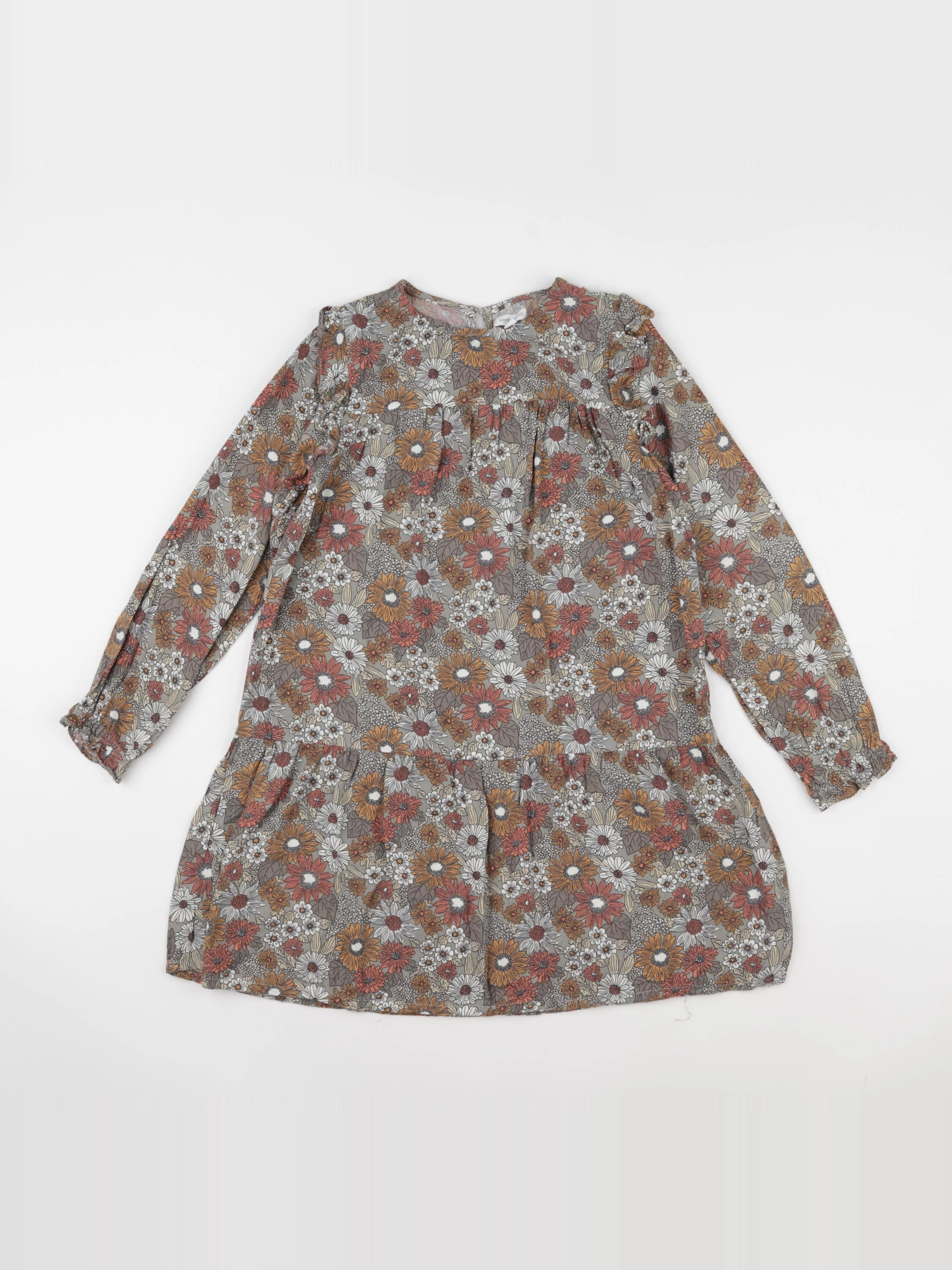 Vertbaudet - robe marron, vert - 10 ans