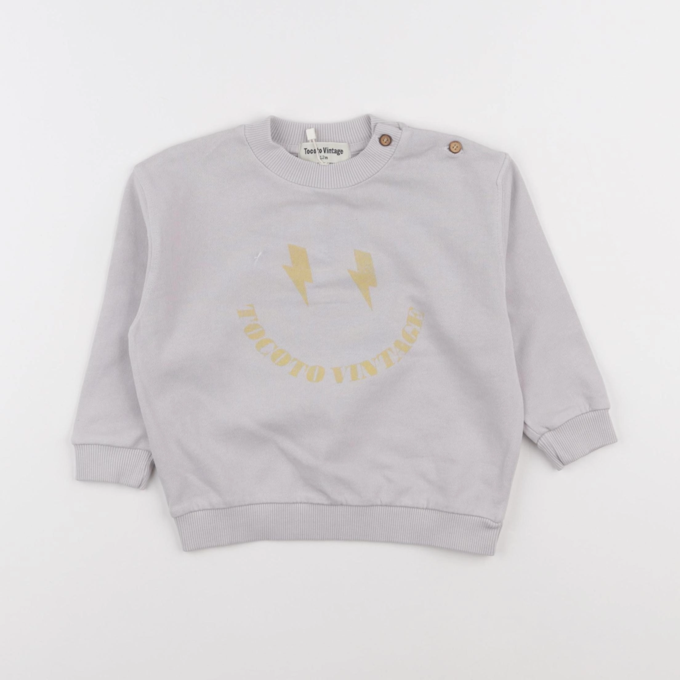Tocoto vintage - sweat gris - 12 mois
