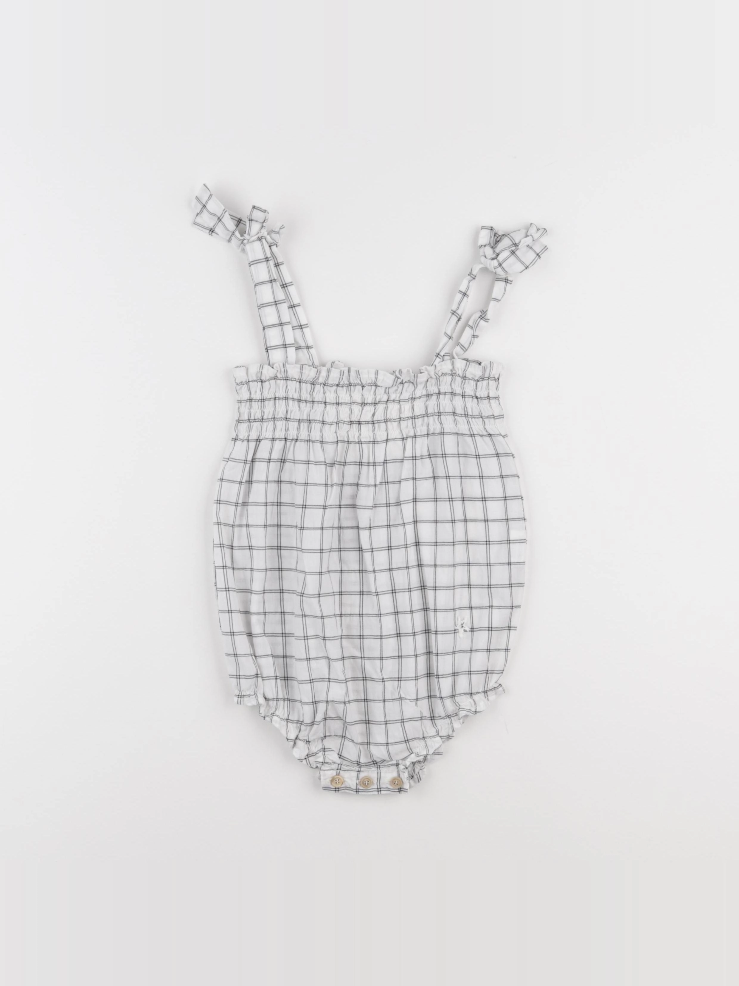 Tocoto vintage - combinaison blanc, gris - 9 mois