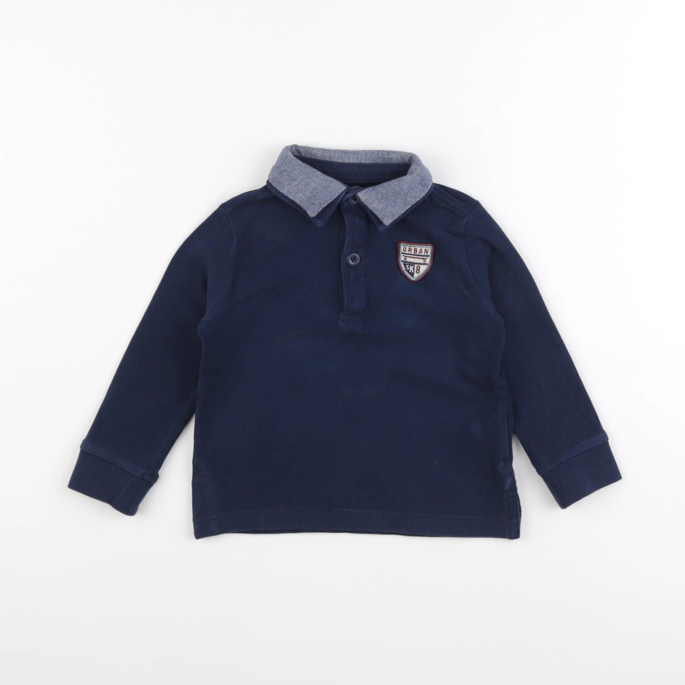 Vertbaudet - polo bleu - 2 ans