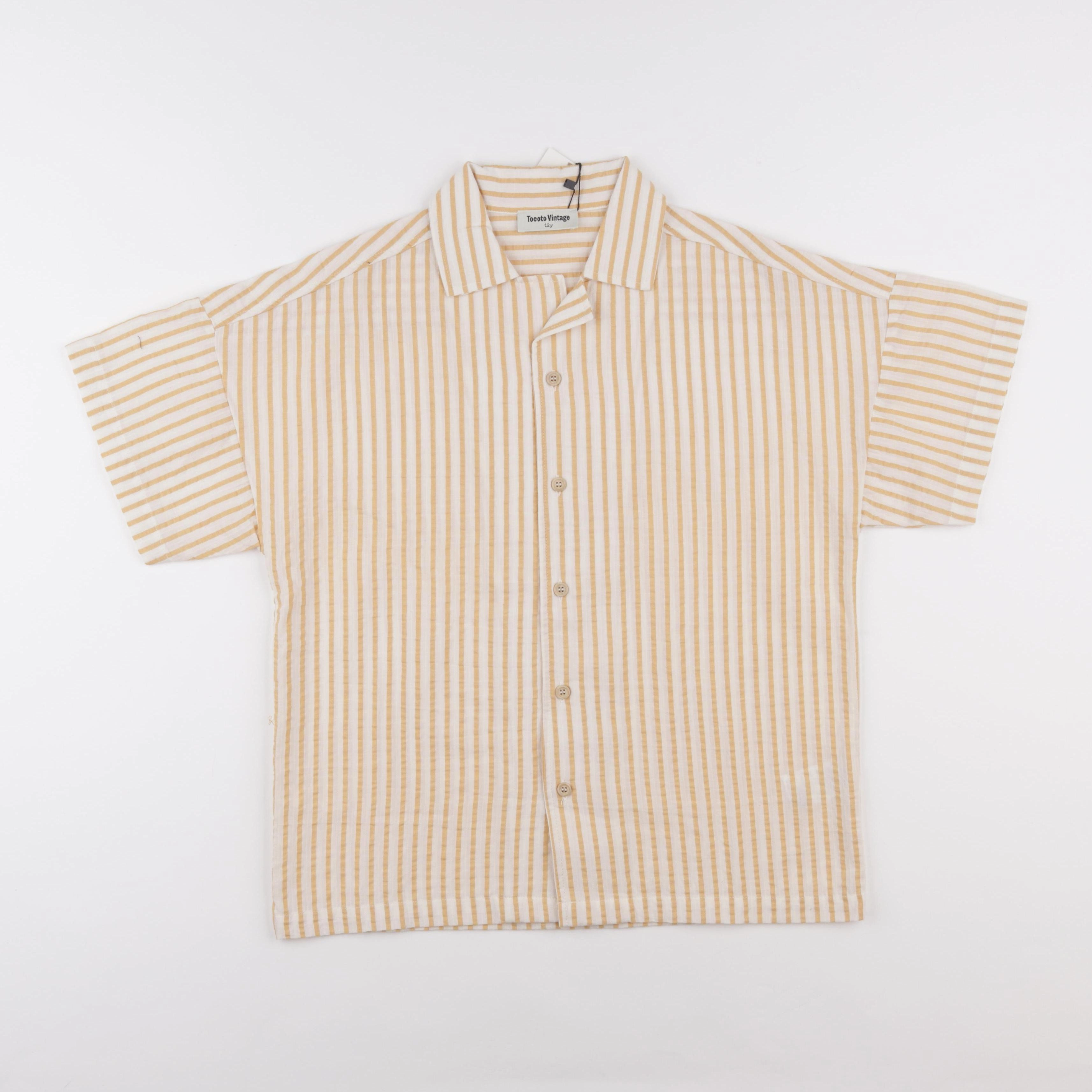 Tocoto vintage - chemise blanc, jaune - 12 ans