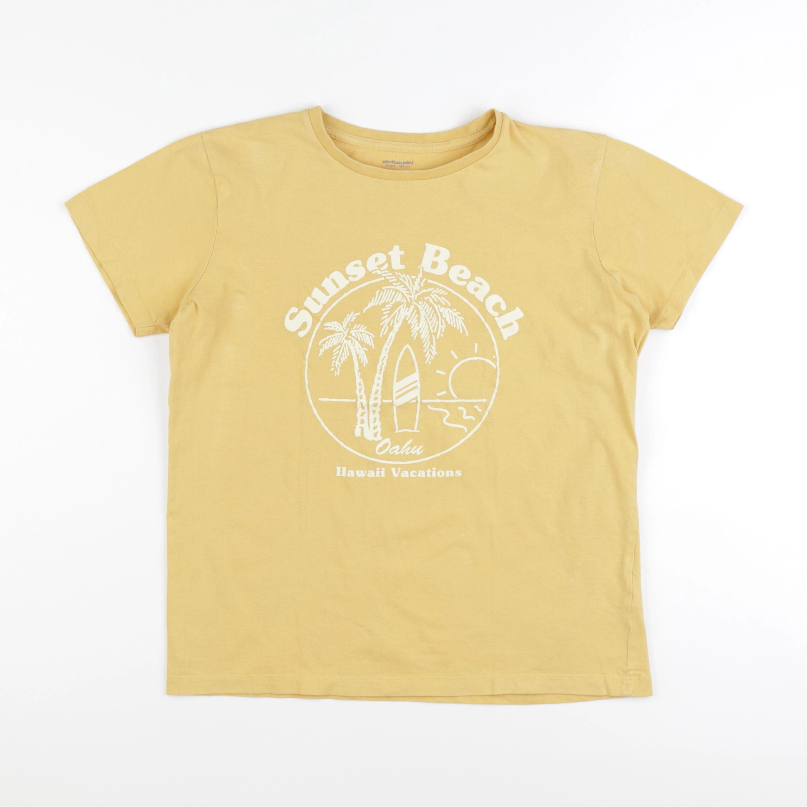 Vertbaudet - tee-shirt jaune - 14 ans
