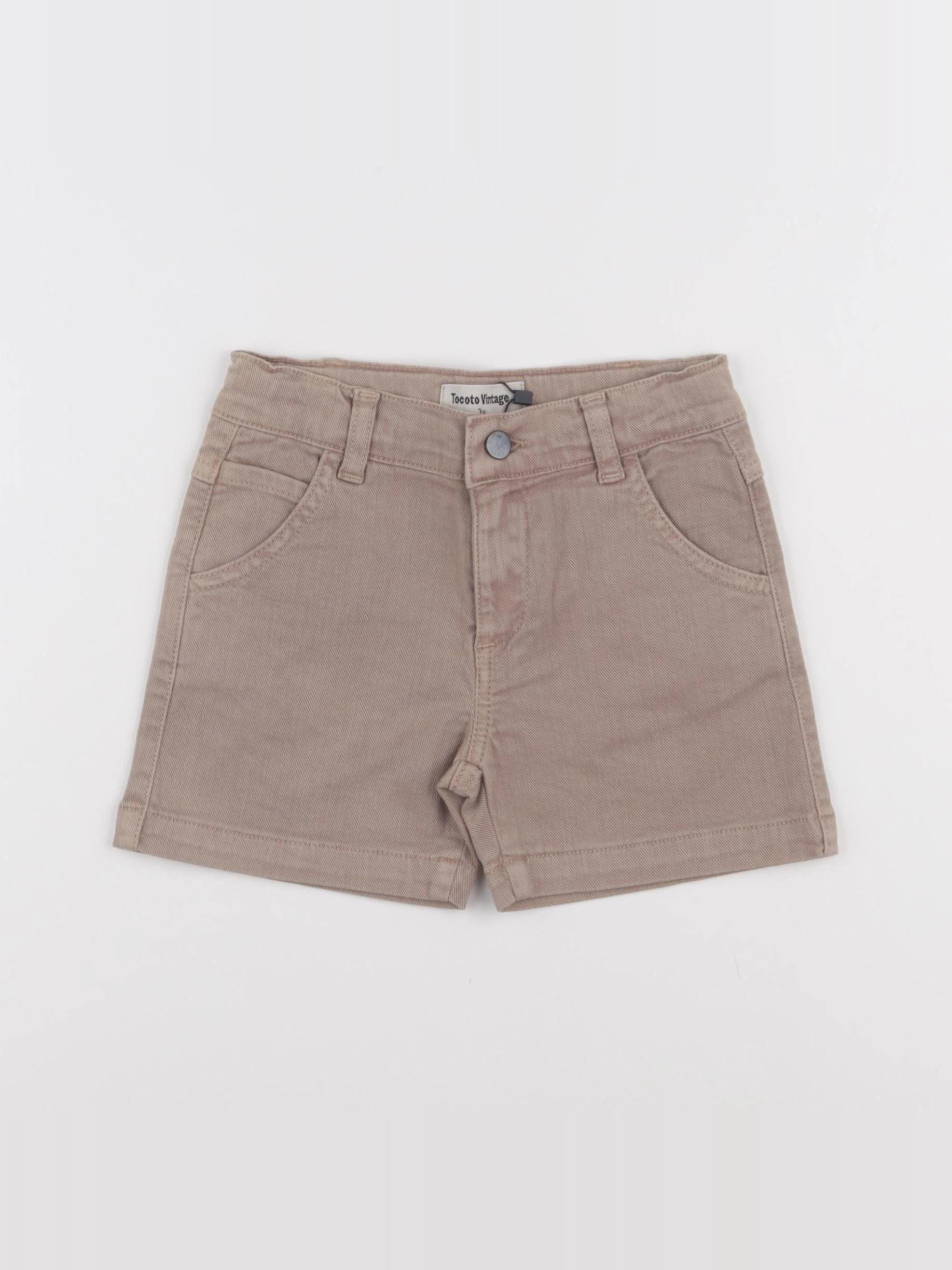 Tocoto vintage - short beige - 3 ans