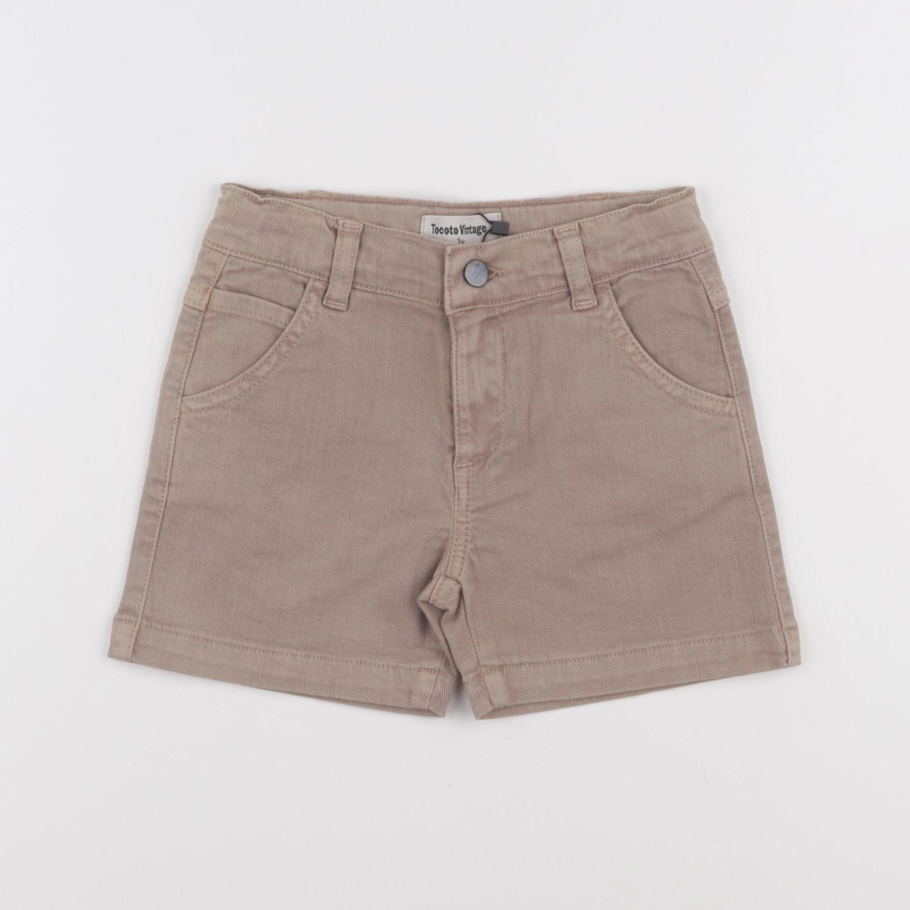 Tocoto vintage - short beige - 3 ans