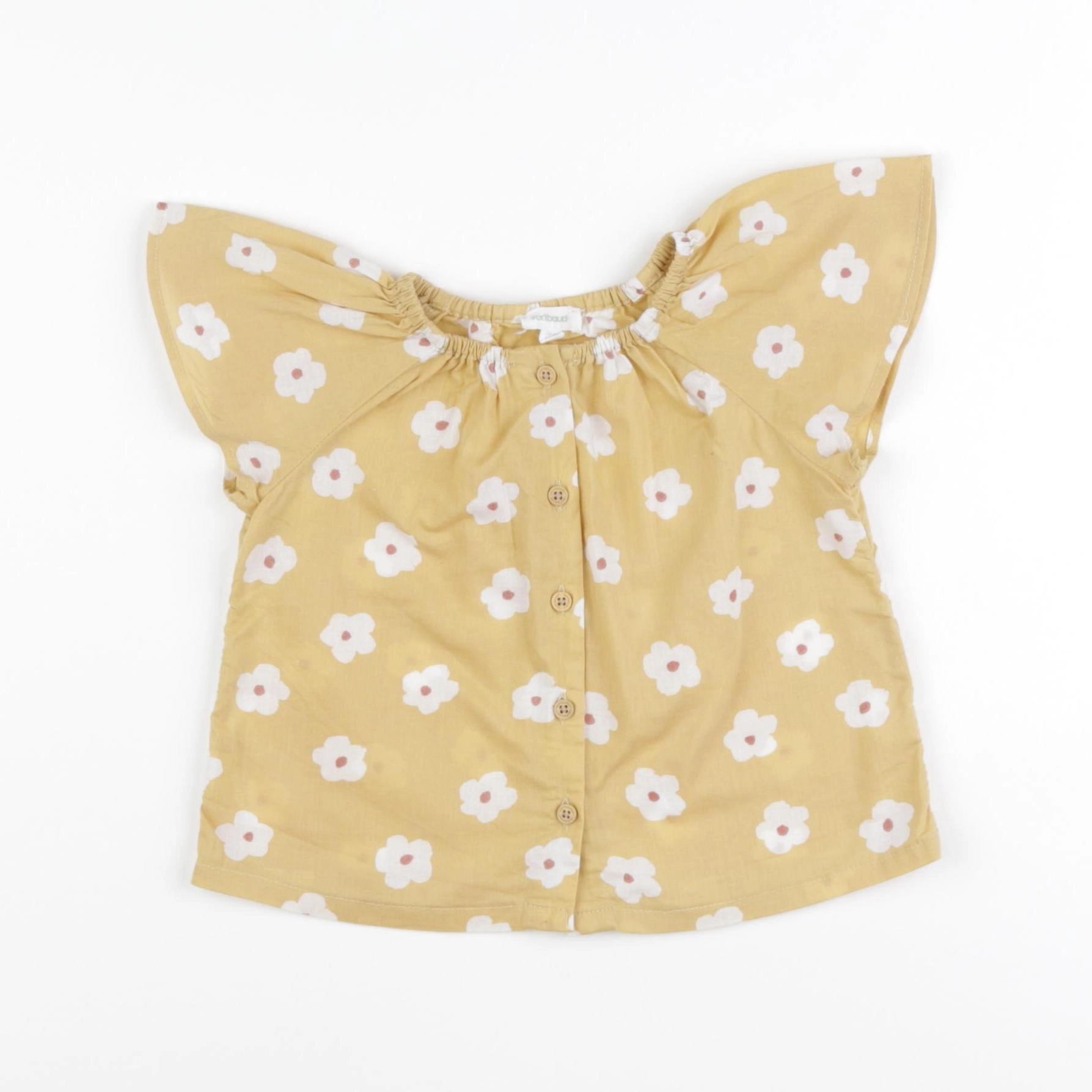 Vertbaudet - blouse jaune - 12 mois
