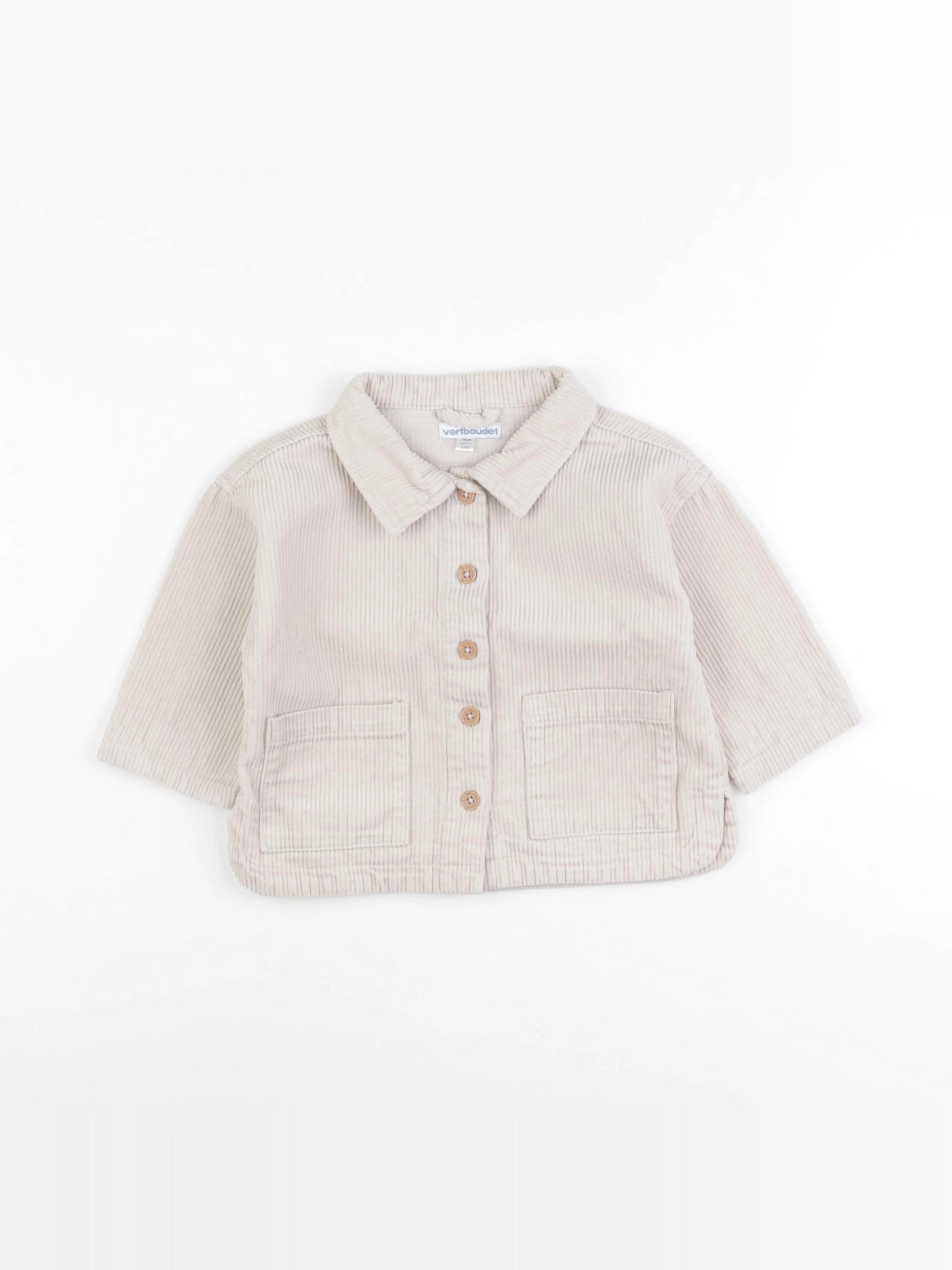 Vertbaudet - chemise beige - 12 mois